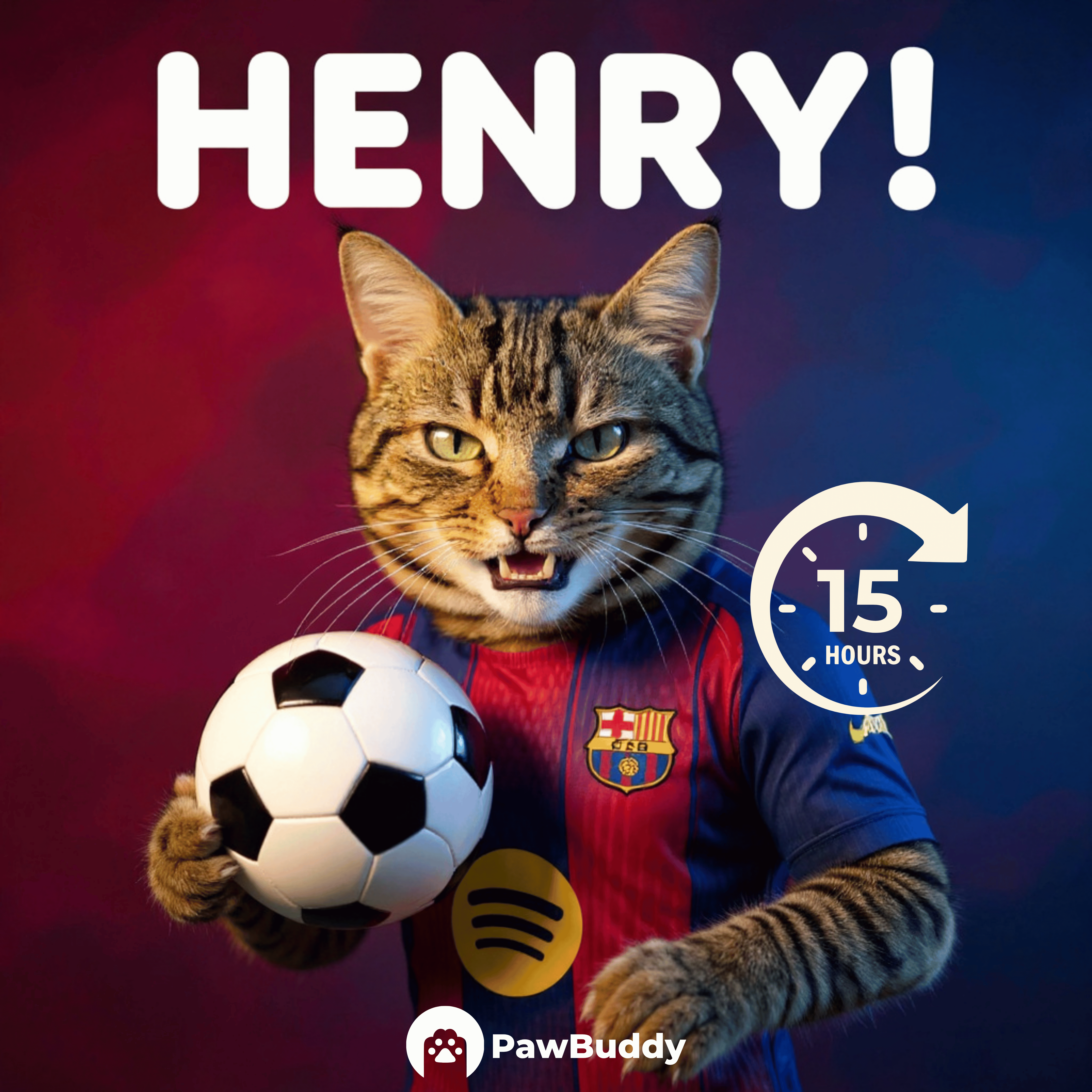 Custom Pet Portrait Catalan Pride Momentum Soccer Style Digital Artwork – Personalized High-Resolution Artwork for Pet Lovers, Perfect for Online Sharing or as a Unique Sports-Themed Keepsake