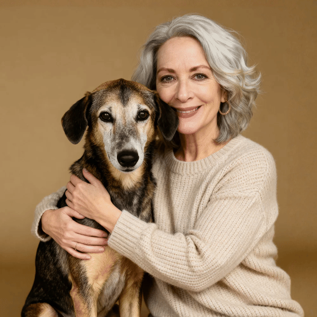 (Portrait of Stephanie and Blue, September 2025)