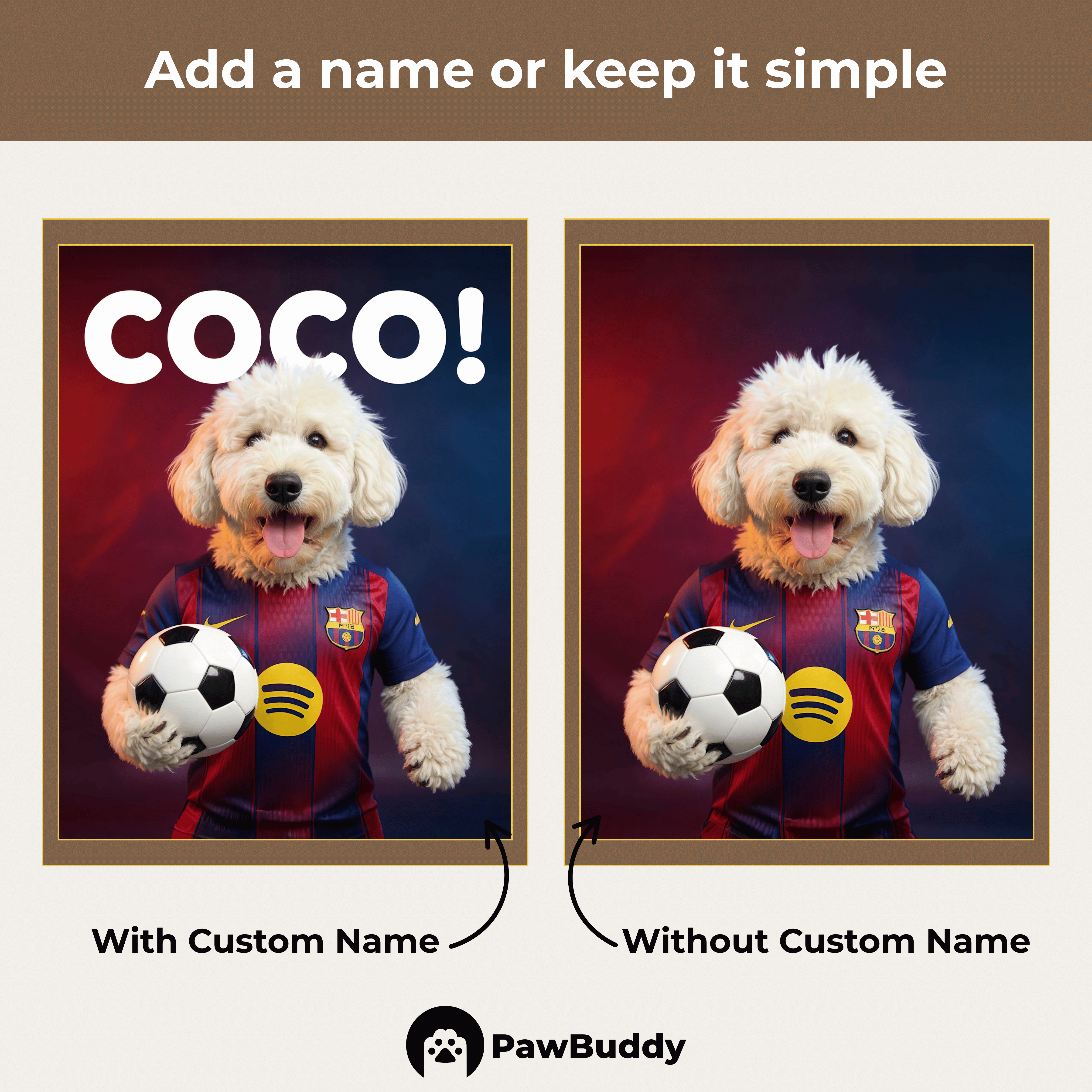 Custom Pet Portrait Catalan Pride Momentum Soccer Style Digital Artwork – Personalized High-Resolution Artwork for Pet Lovers, Perfect for Online Sharing or as a Unique Sports-Themed Keepsake
