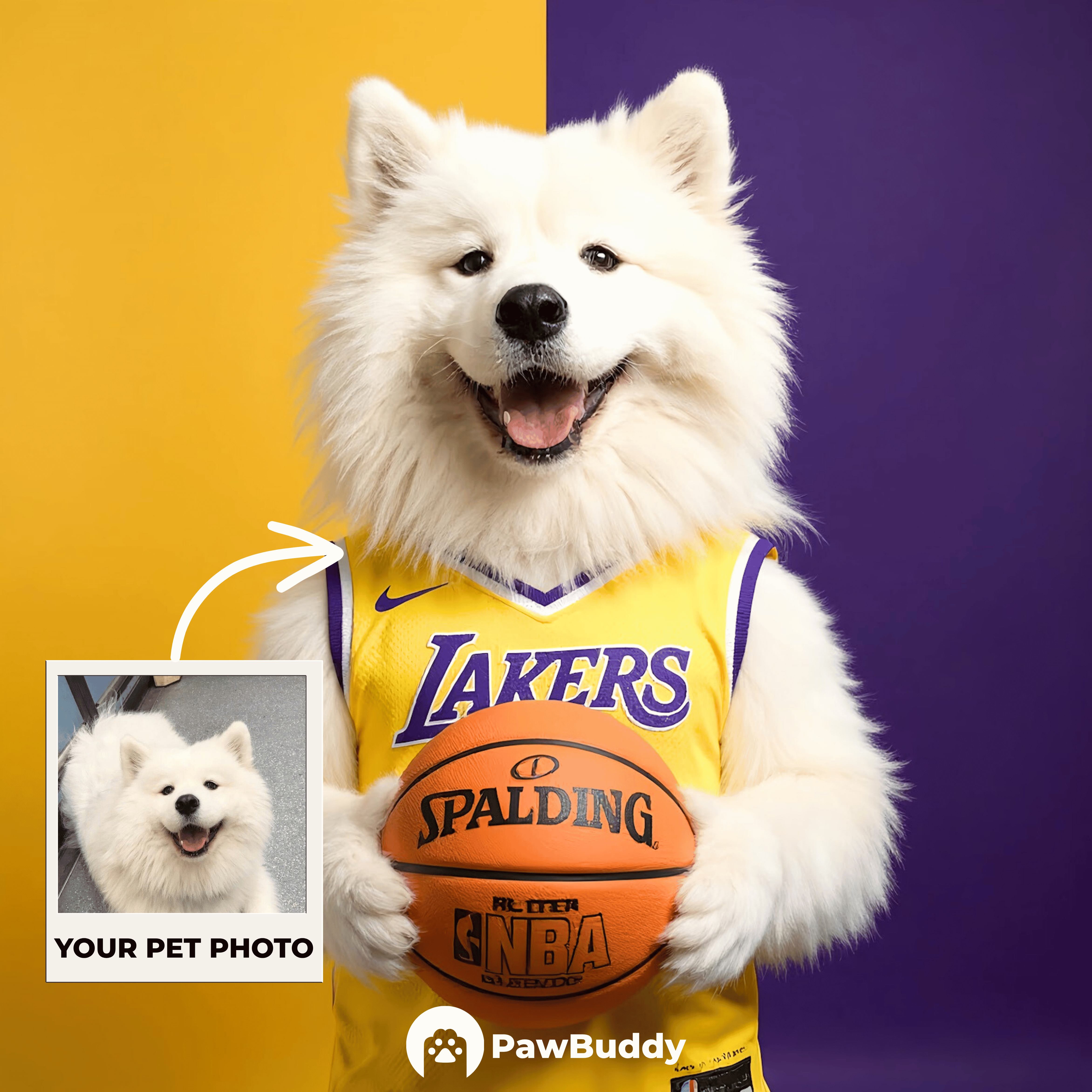 Custom Pet Portrait Golden Dynasty Basketball Style Digital Artwork – Personalized High-Resolution Artwork for Pet Lovers, Perfect for Online Sharing or as a Unique Sports-Themed Keepsake