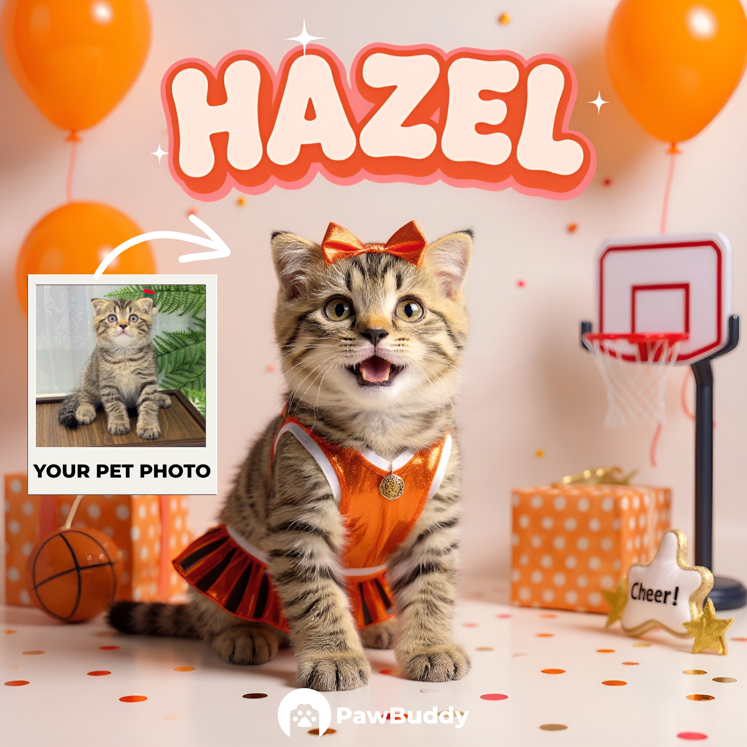 Custom Pet Portrait Basketball MVP Digital Artwork - Personalized High-Resolution Artwork for Pet Lovers, Perfect for Online Sharing or as a Unique Sport-Themed Keepsake
