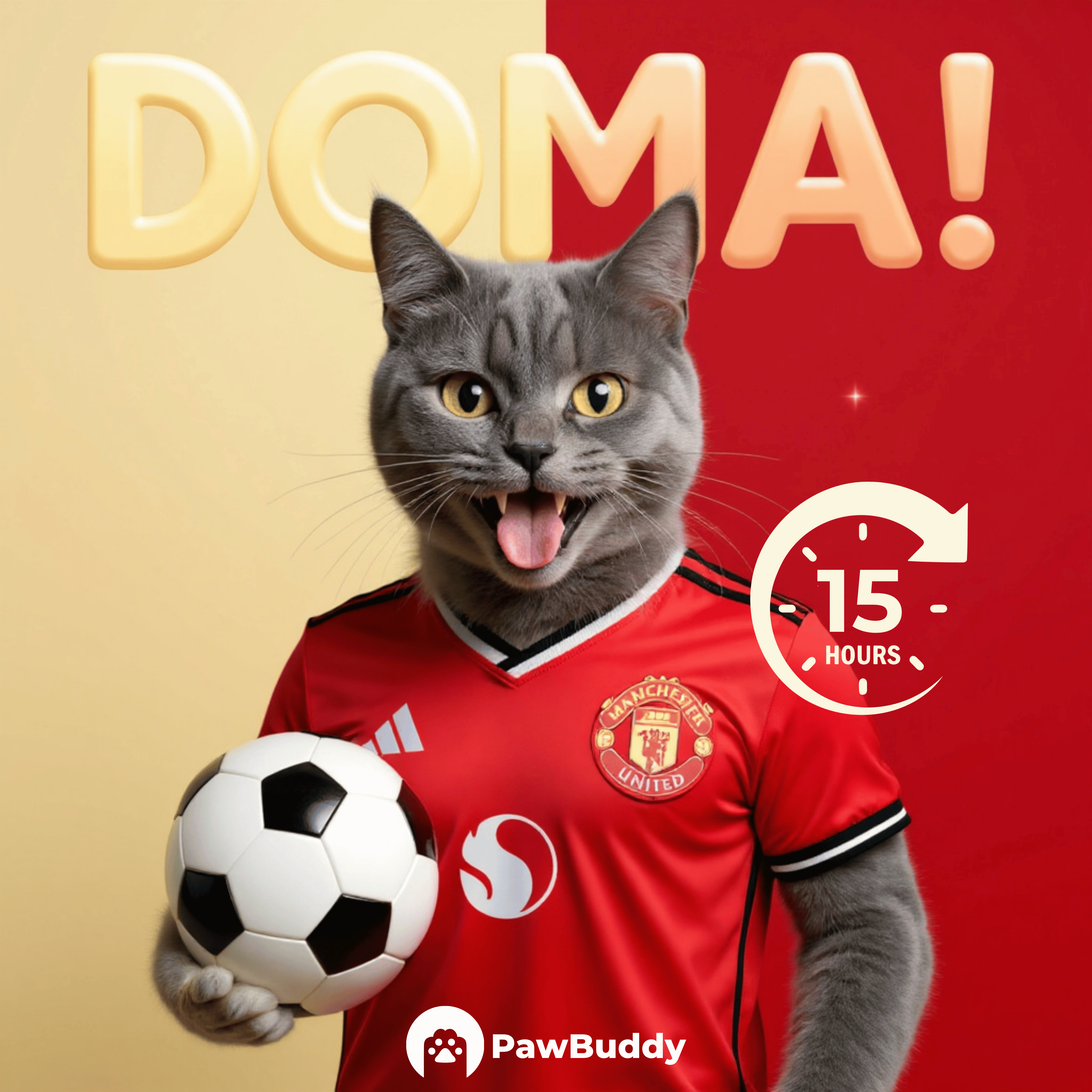 Custom Pet Portrait Crimson Glory Football Style Digital Artwork - Personalized High Resolution Artwork for Pet Lovers, Perfect for Online Sharing or as a Unique Sports Themed Keepsake