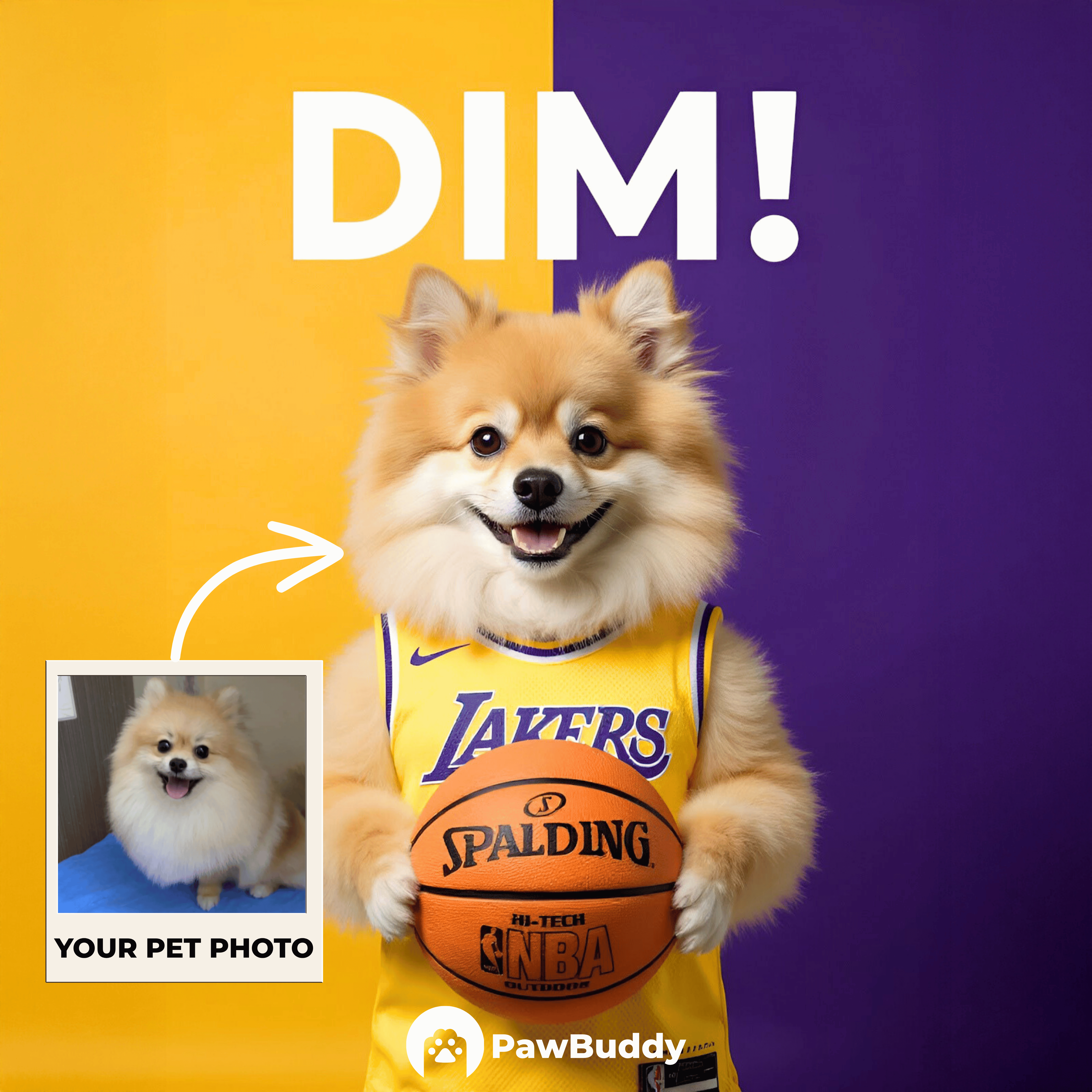 Custom Pet Portrait Golden Dynasty Basketball Style Digital Artwork – Personalized High-Resolution Artwork for Pet Lovers, Perfect for Online Sharing or as a Unique Sports-Themed Keepsake