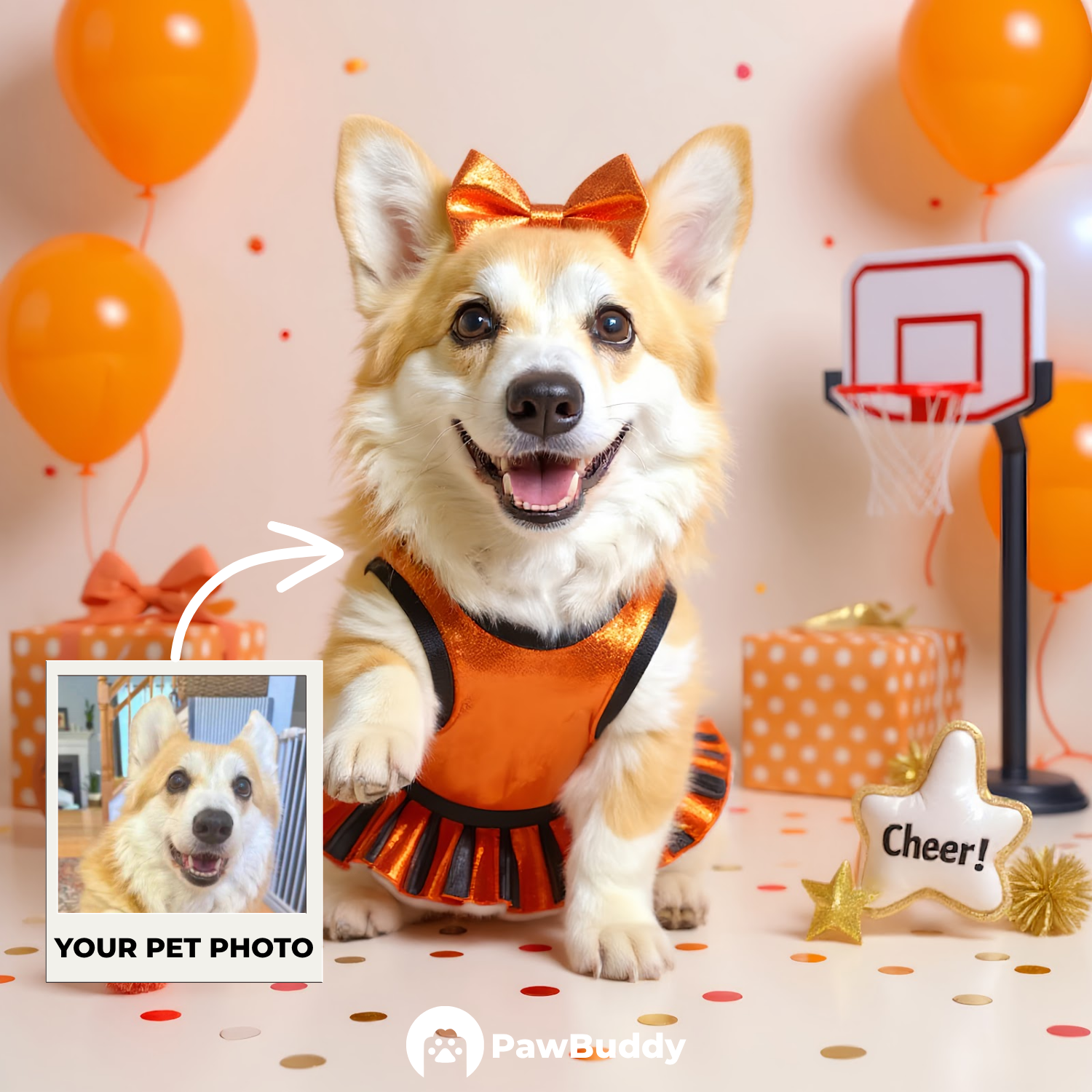 Custom Pet Portrait Basketball MVP Digital Artwork - Personalized High-Resolution Artwork for Pet Lovers, Perfect for Online Sharing or as a Unique Sport-Themed Keepsake