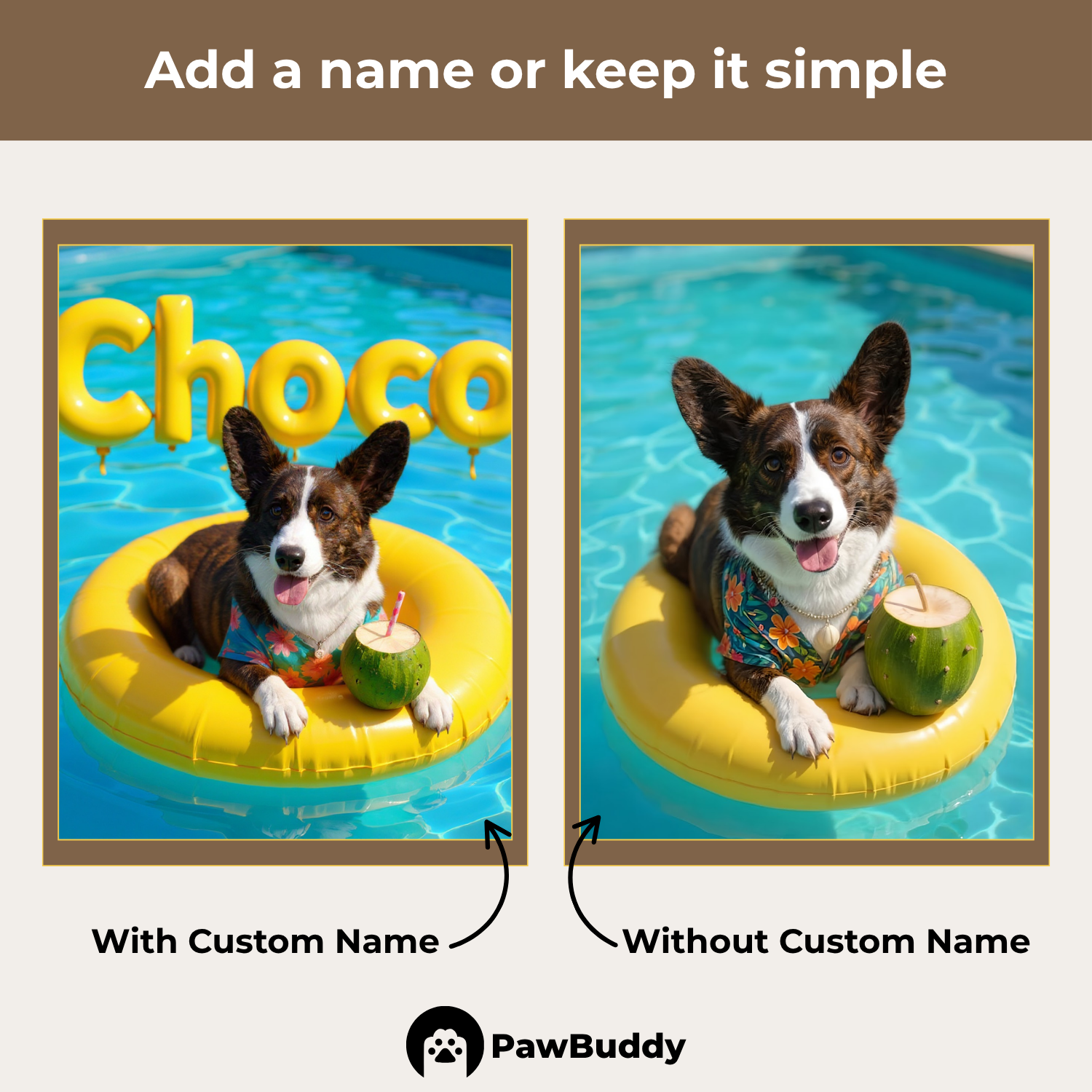 Custom Pet Portrait Summer Splash Pool Style Digital Artwork - Personalized High-Resolution Artwork for Pet Lovers, Perfect for Online Sharing or as a Unique Vacation-Themed Keepsake