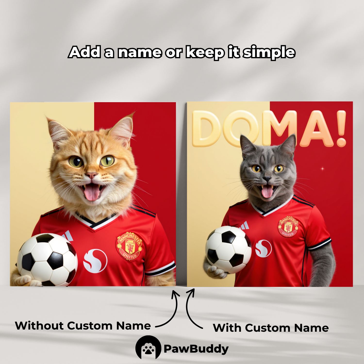 Custom Pet Poster Red Champion Football Portrait – Personalized High-Resolution Matte Print for Wall Art, Home Decor, or Unique Gifts for Pet Lovers (Frame Not Included)