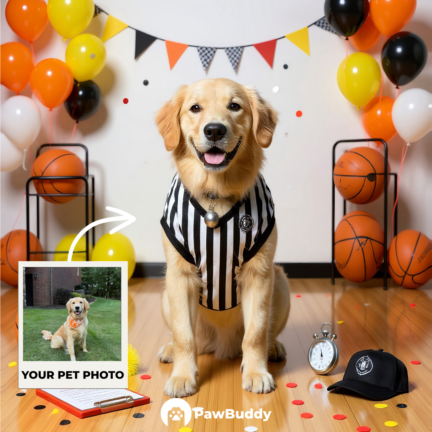 Custom Pet Portrait Basketball MVP Digital Artwork - Personalized High-Resolution Artwork for Pet Lovers, Perfect for Online Sharing or as a Unique Sport-Themed Keepsake