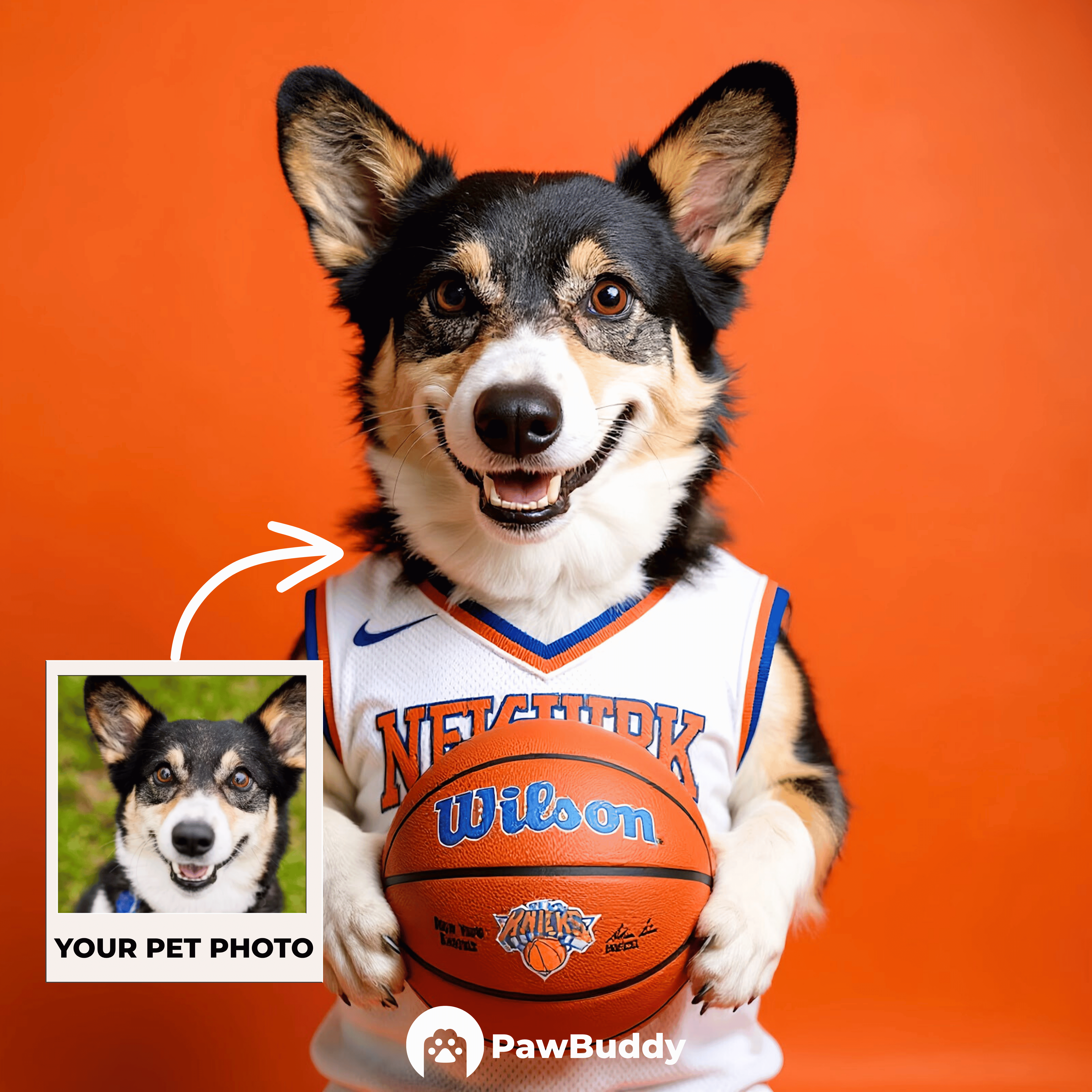 Custom Pet Portrait Urban Pulse Basketball Style Digital Artwork - Personalized High Resolution Artwork for Pet Lovers, Perfect for Online Sharing or as a Unique Sports Themed Keepsake