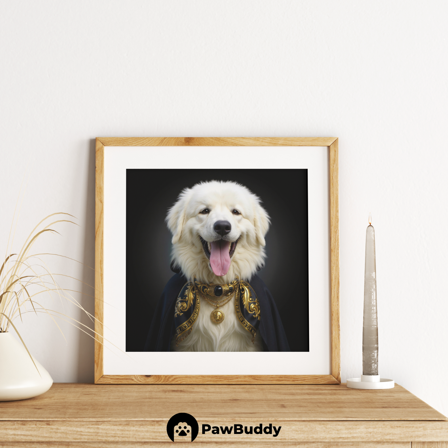 Custom Pet Poster Midnight Opulence Portrait – Personalized High-Resolution Matte Print for Wall Art, Home Decor, or Unique Luxury-Inspired Gifts for Pet Lovers (Frame Not Included)