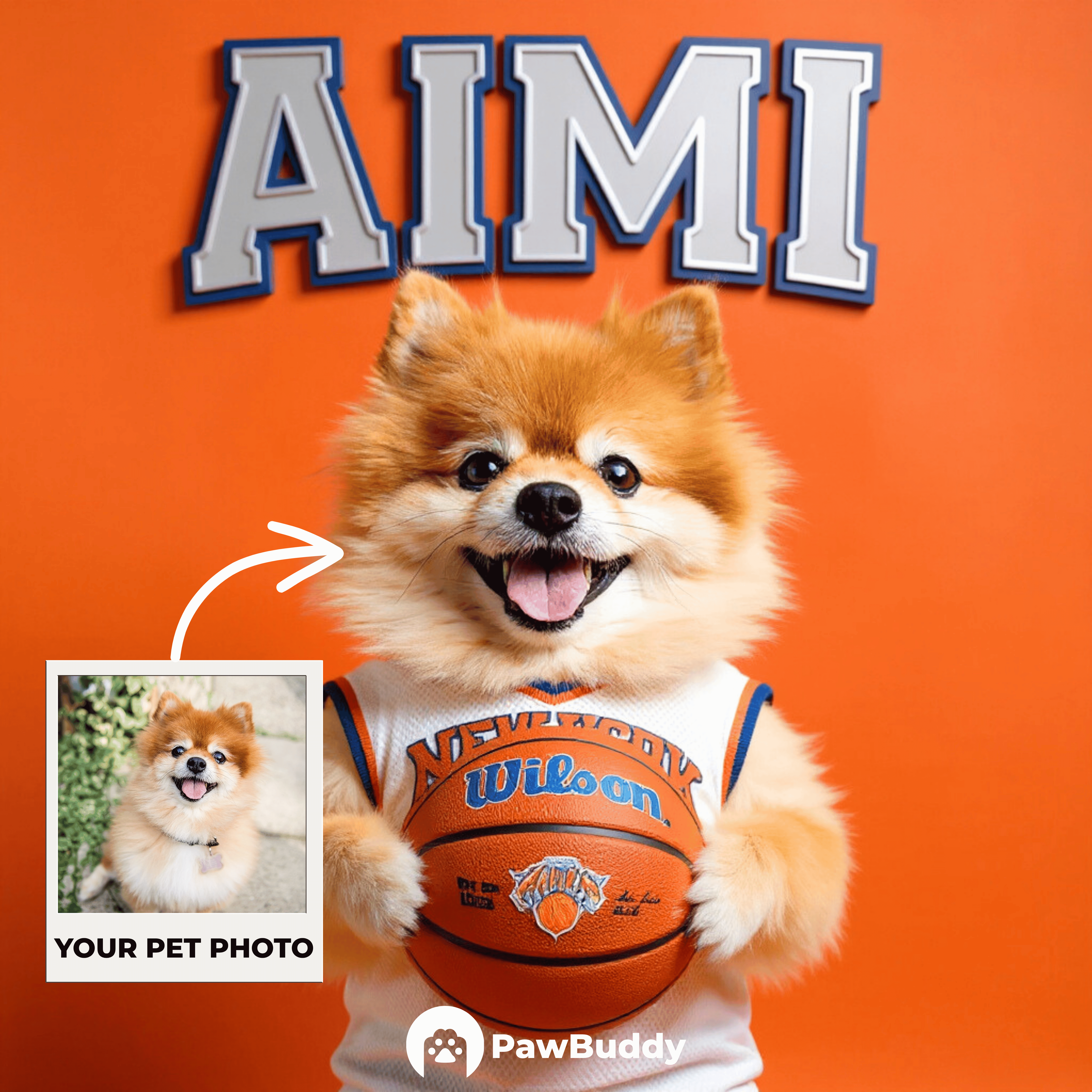Custom Pet Portrait Urban Pulse Basketball Style Digital Artwork - Personalized High Resolution Artwork for Pet Lovers, Perfect for Online Sharing or as a Unique Sports Themed Keepsake