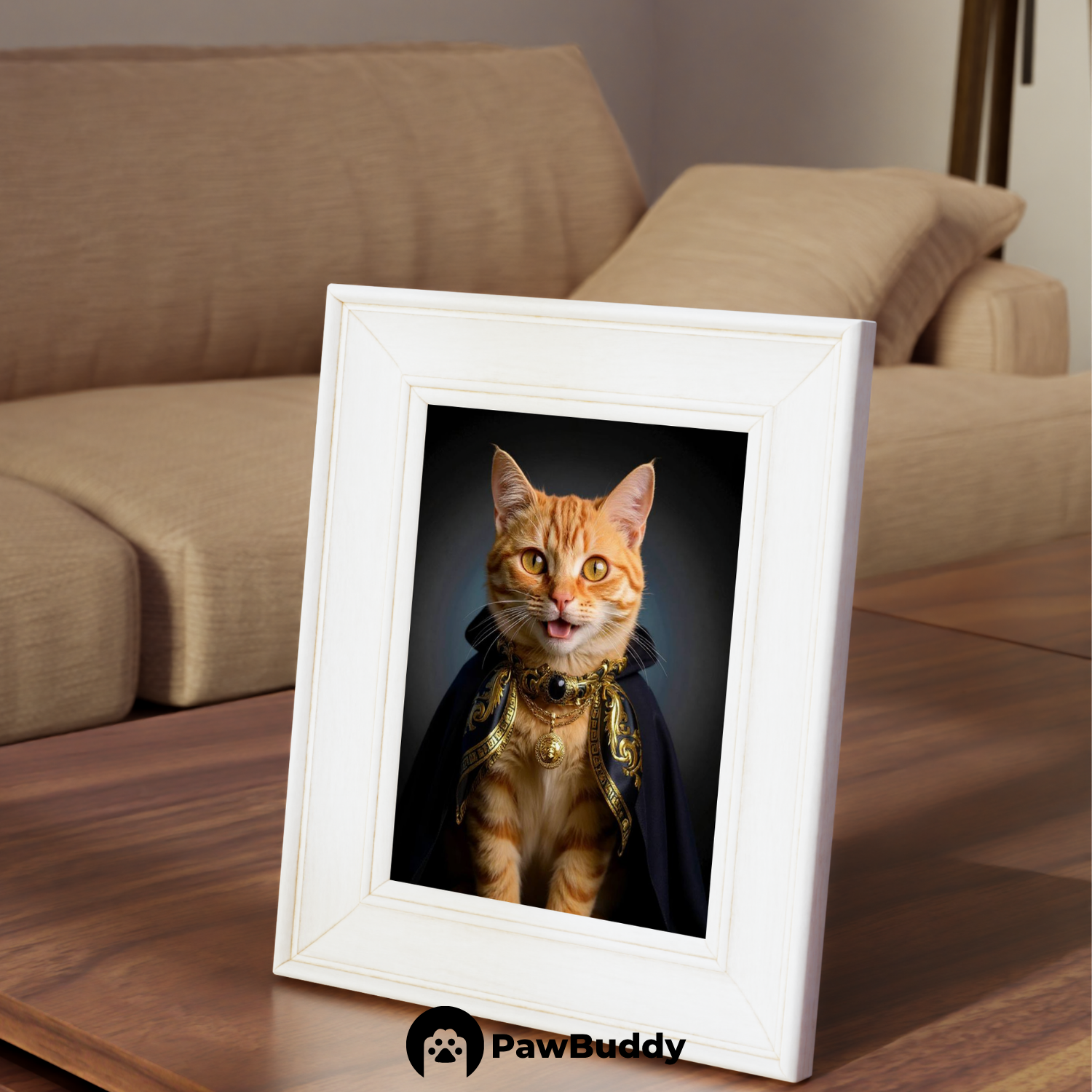 Custom Pet Poster Midnight Opulence Portrait – Personalized High-Resolution Matte Print for Wall Art, Home Decor, or Unique Luxury-Inspired Gifts for Pet Lovers (Frame Not Included)