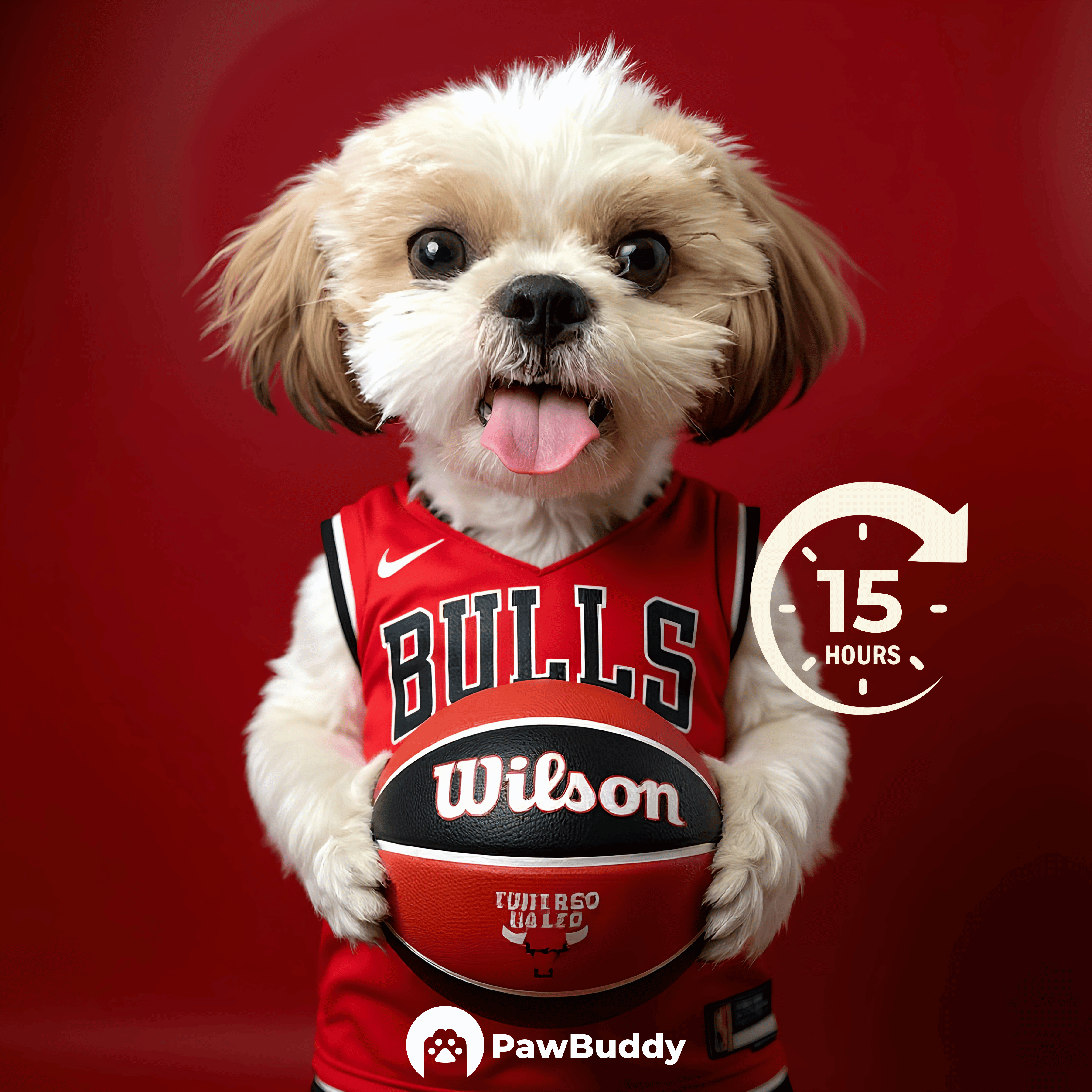 Custom Pet Portrait Crimson Legacy Basketball Style Digital Artwork - Personalized High-Resolution Artwork for Pet Lovers, Perfect for Online Sharing or as a Unique Sports - Themed Keepsake