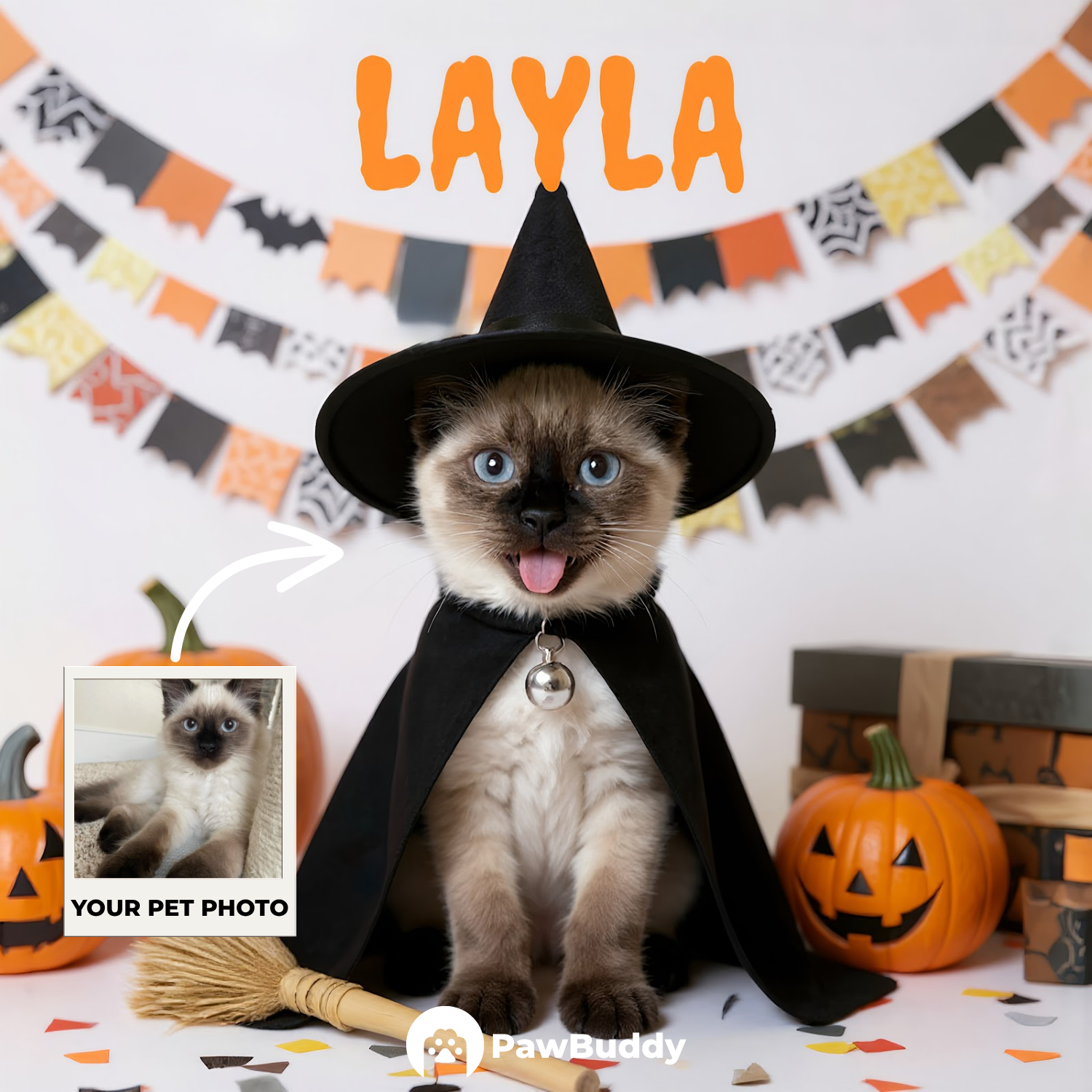 Custom Pet Portrait Spooky Pet Halloween Digital Artwork - Personalized High-Resolution Artwork for Pet Lovers, Perfect for Online Sharing or as a Unique Spooky-Themed Keepsake