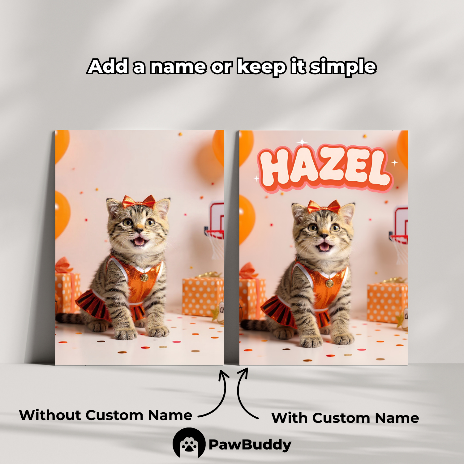 Custom Pet Poster Basketball Cheerleader Portrait – Personalized High-Resolution Matte Print for Wall Art, Home Decor, or Unique Gifts for Pet Lovers (Frame Not Included)
