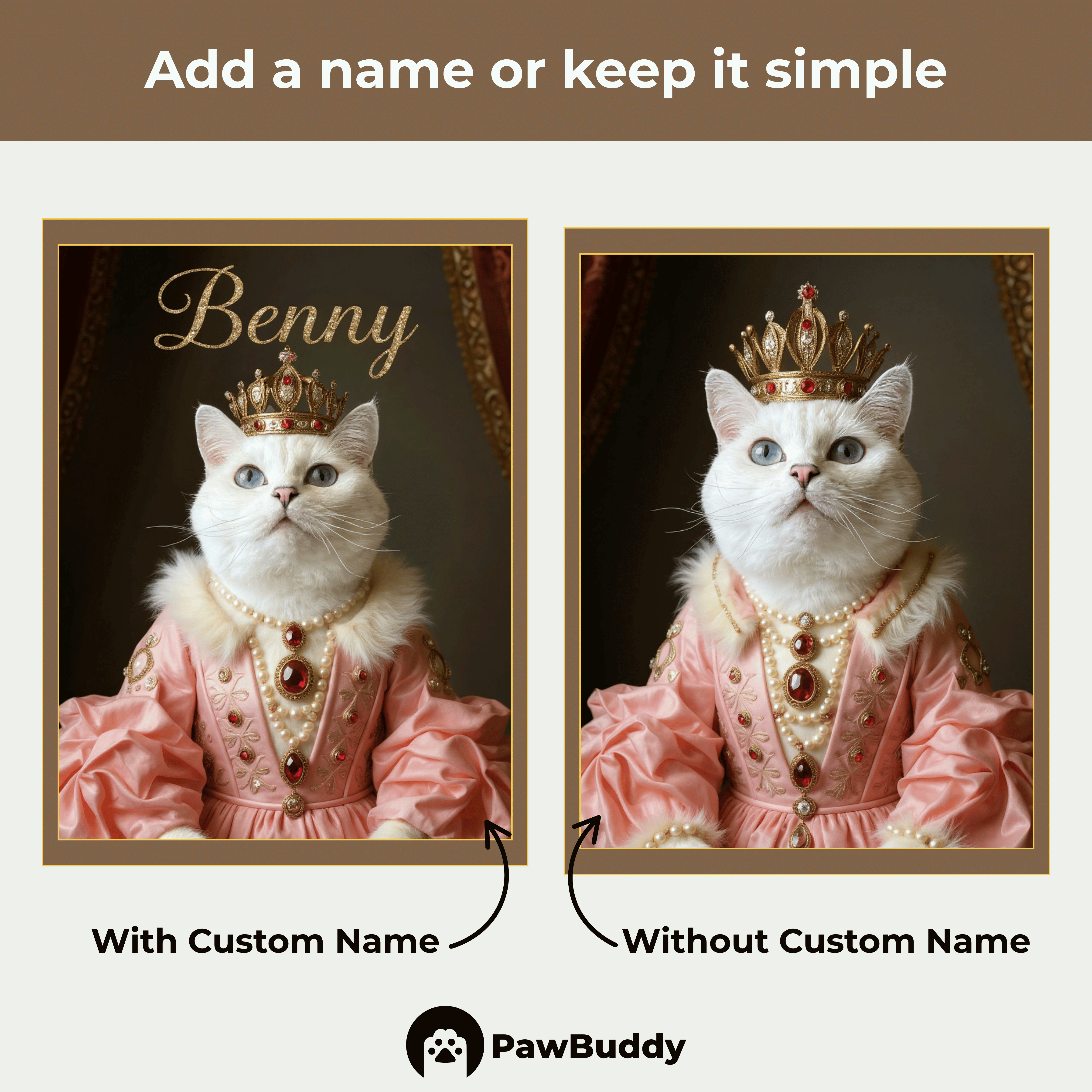 Custom Pet Portrait Rose Duchess Digital Artwork - Personalized High-Resolution Artwork for Pet Lovers, Perfect for Online Sharing or as a Unique Royal-Themed Keepsake