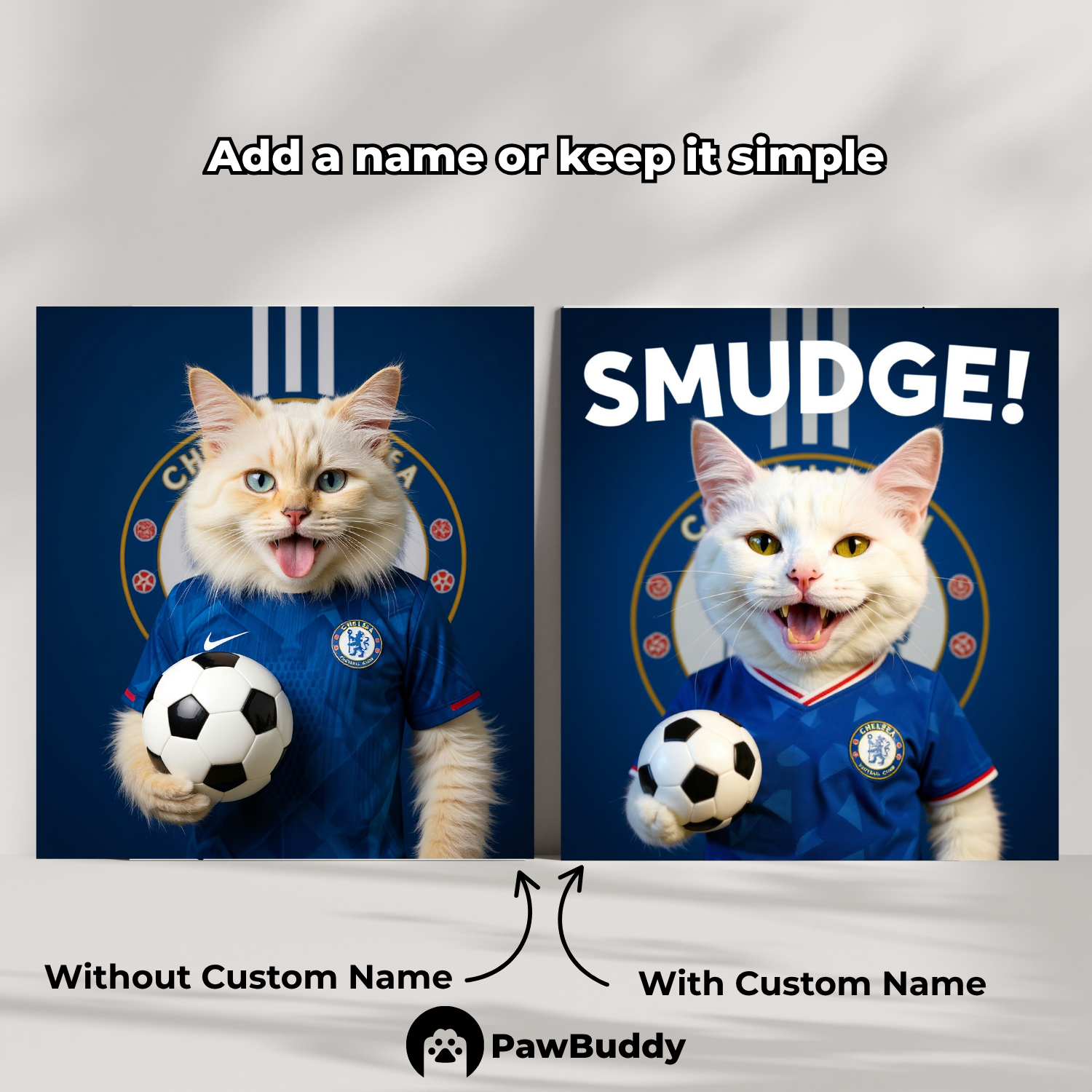Custom Pet Poster Blue Pride Football Portrait – Personalized High-Resolution Matte Print for Wall Art, Home Decor, or Unique Gifts for Pet Lovers (Frame Not Included)