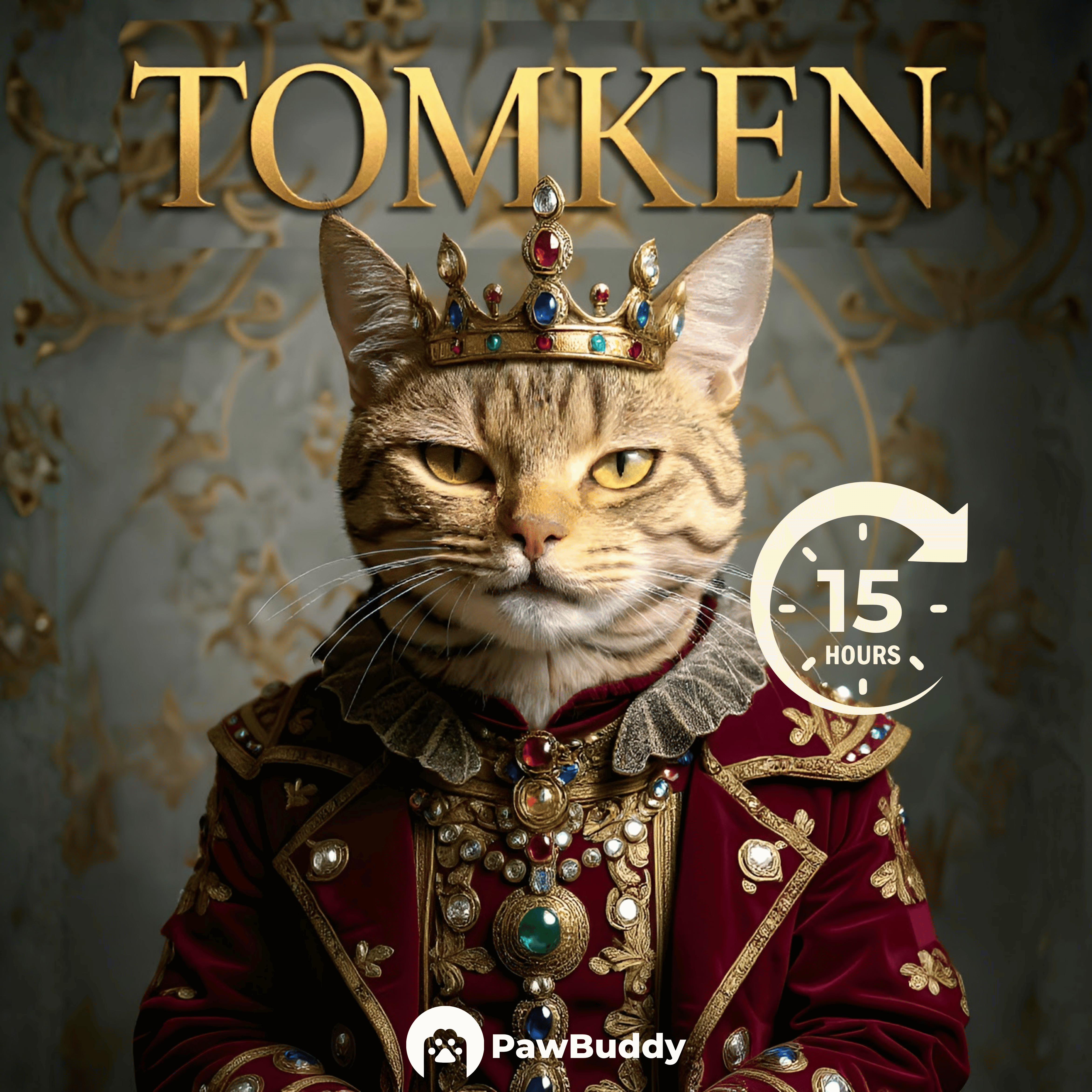 Custom Pet Portrait Crimson King Digital Artwork - Personalized High-Resolution Artwork for Pet Lovers, Perfect for Online Sharing or as a Unique Royal-Themed Keepsake