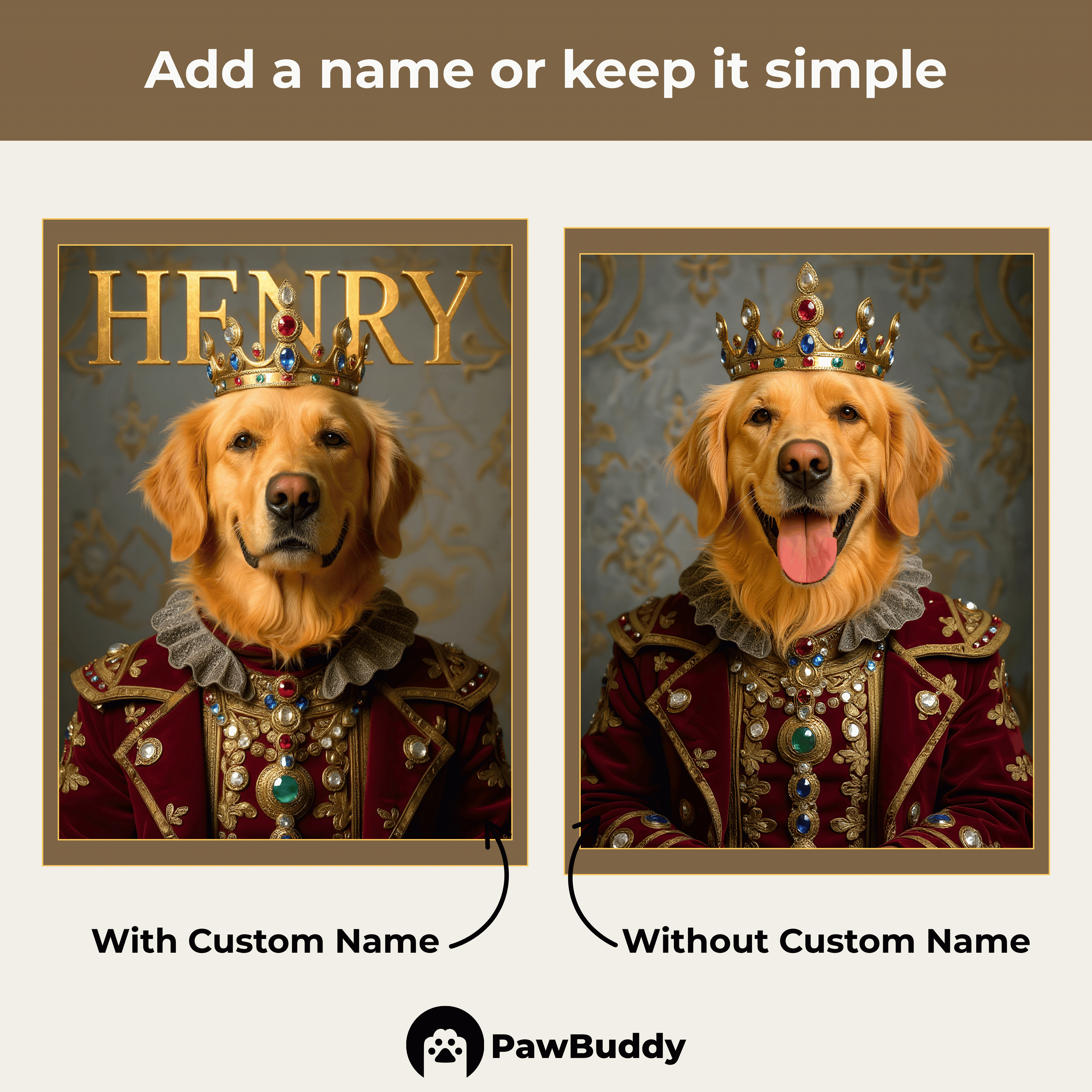 Custom Pet Portrait Crimson King Digital Artwork - Personalized High-Resolution Artwork for Pet Lovers, Perfect for Online Sharing or as a Unique Royal-Themed Keepsake