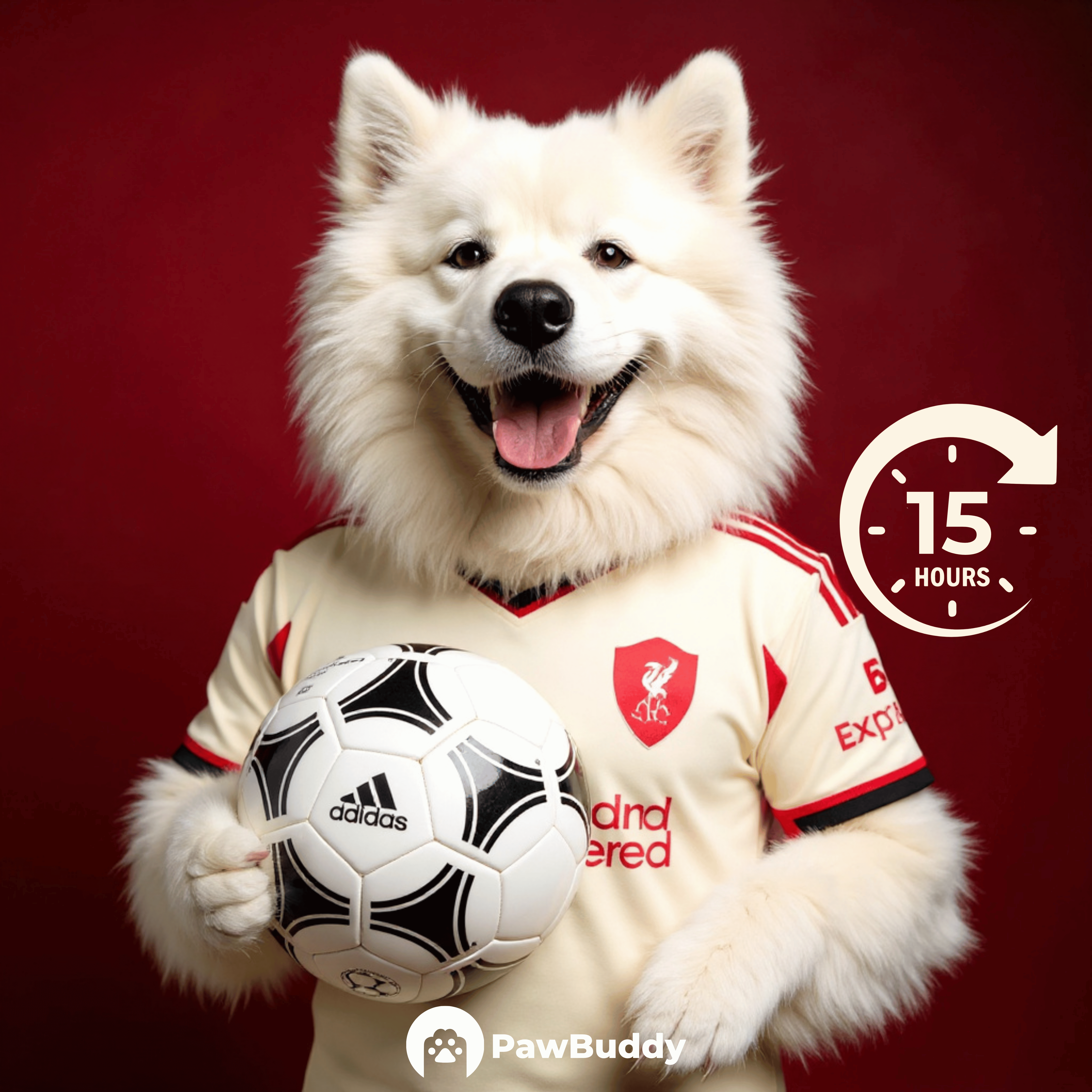 Custom Pet Portrait English Football Spirit Digital Artwork – Personalized High-Resolution Artwork for Pet Lovers, Perfect for Online Sharing or as a Unique Sports Keepsake