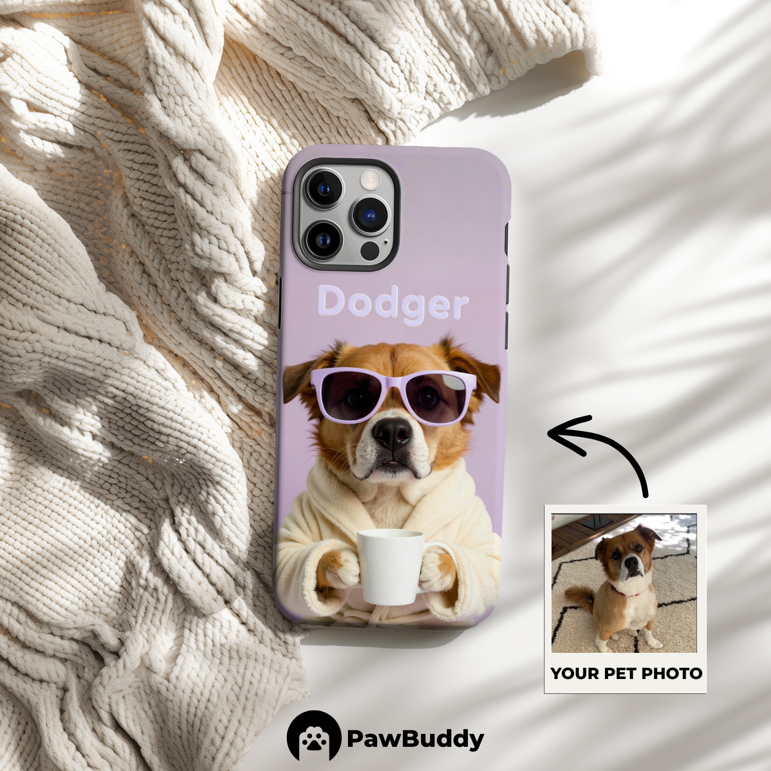 Custom Pet Phone Case for iPhone 11–17, Personalized Lavender Spa Day Relaxation Design, Dual-Layer Shockproof PC+TPU Protective Cover with Glossy Wraparound Printing, Unique Gift for Pet Lovers