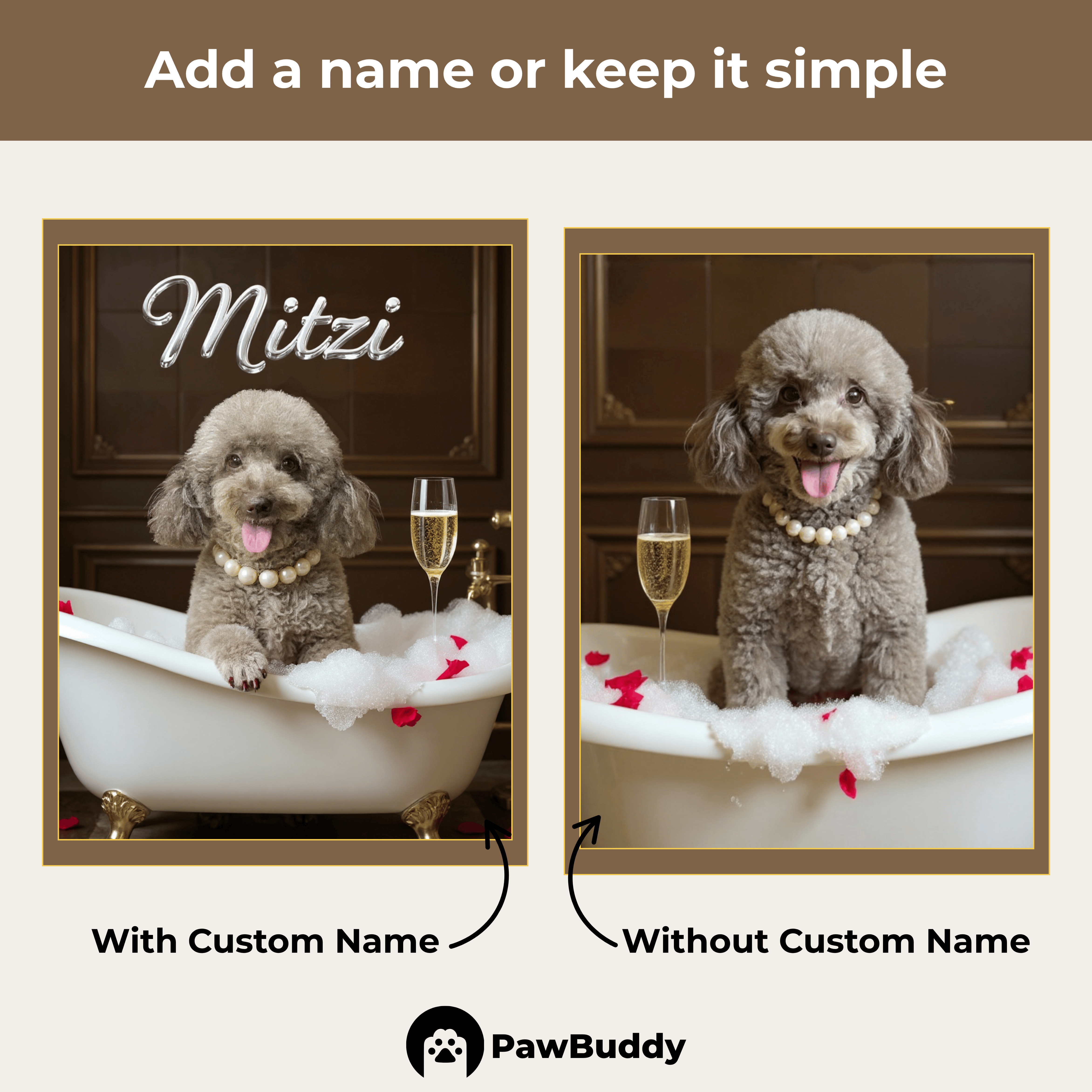Custom Pet Portrait Royal Bubble Bath Digital Artwork - Personalized High-Resolution Artwork for Pet Lovers, Perfect for Online Sharing or as a Unique Luxury-Themed Keepsake