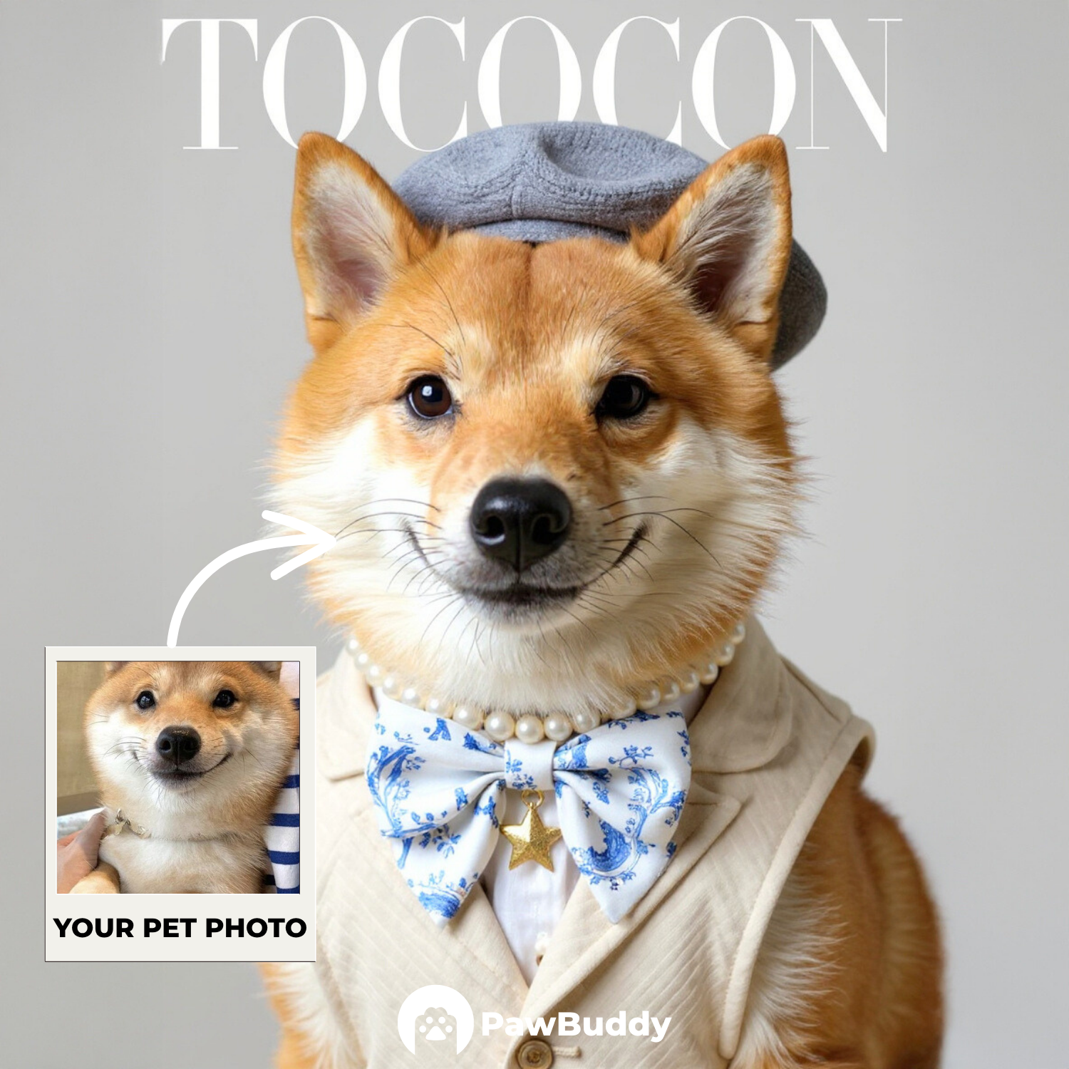 Custom Pet Portrait Fashionista Couture Digital Artwork – Personalized High-Resolution Artwork for Pet Lovers, Perfect for Online Sharing or as a Unique Luxury-Themed Keepsake