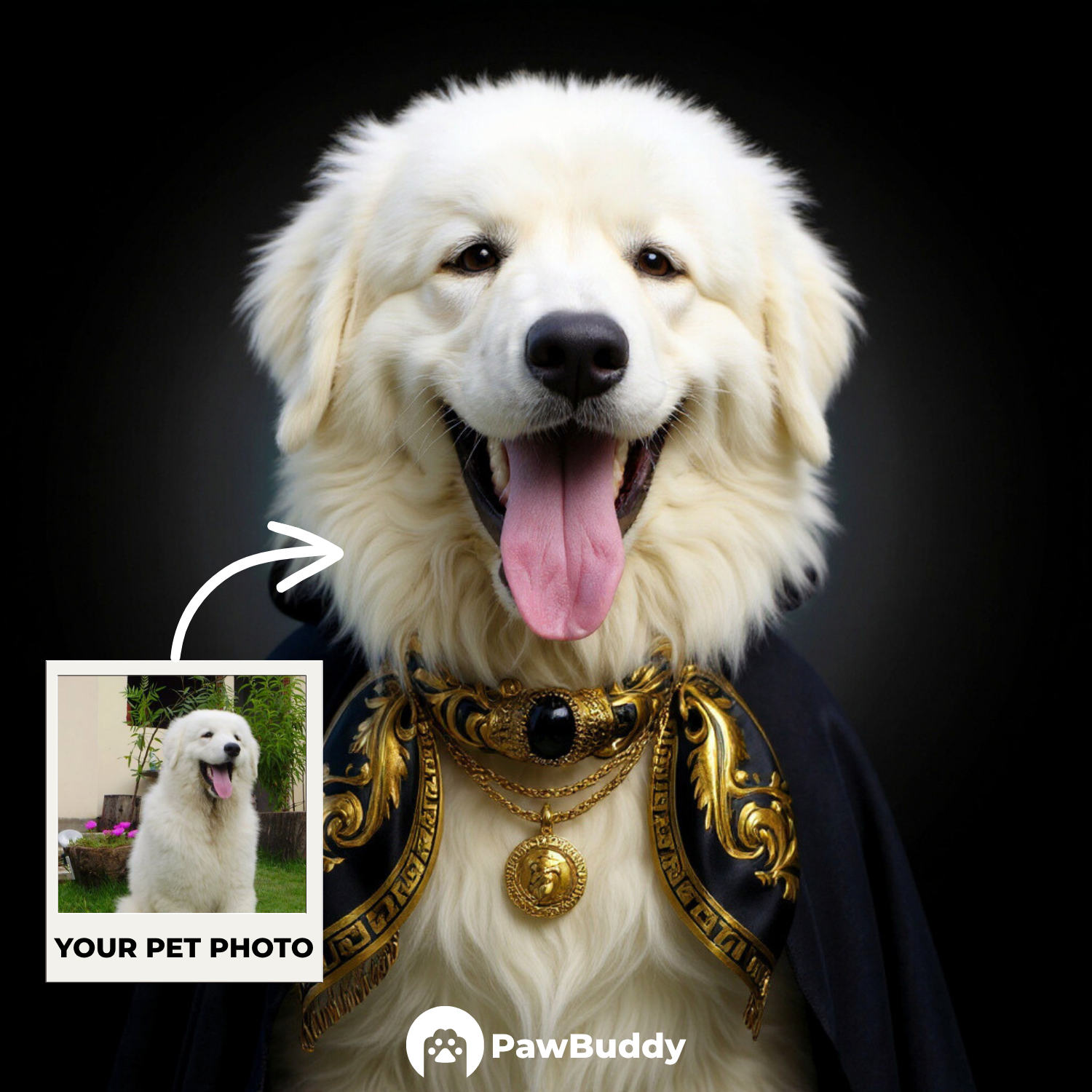 Custom Pet Portrait Fashionista Couture Digital Artwork – Personalized High-Resolution Artwork for Pet Lovers, Perfect for Online Sharing or as a Unique Luxury-Themed Keepsake