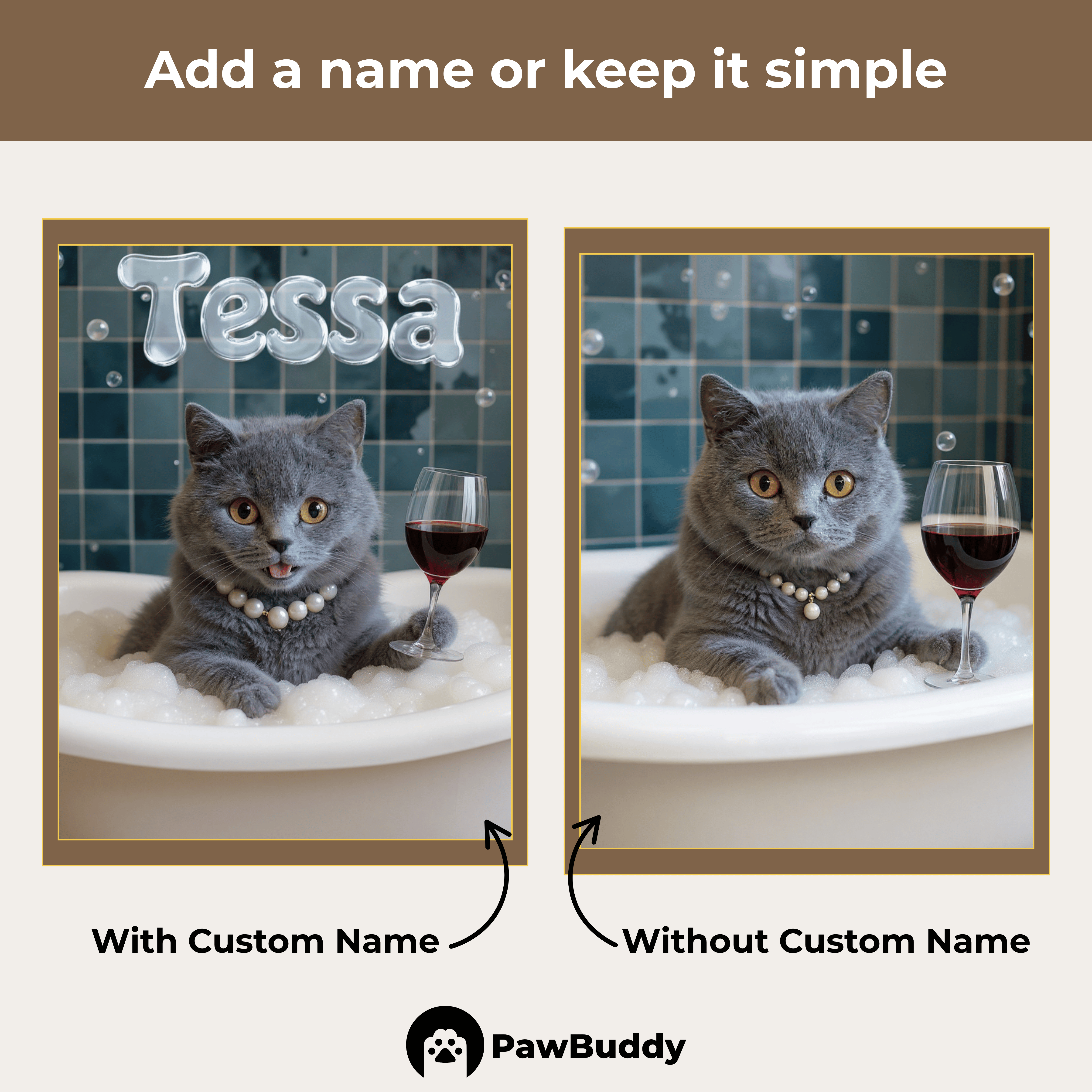 Custom Pet Portrait Blue Velvet Bath Retreat Digital Artwork - Personalized High-Resolution Artwork for Pet Lovers, Perfect for Online Sharing or as a Unique Luxury-Themed Keepsake
