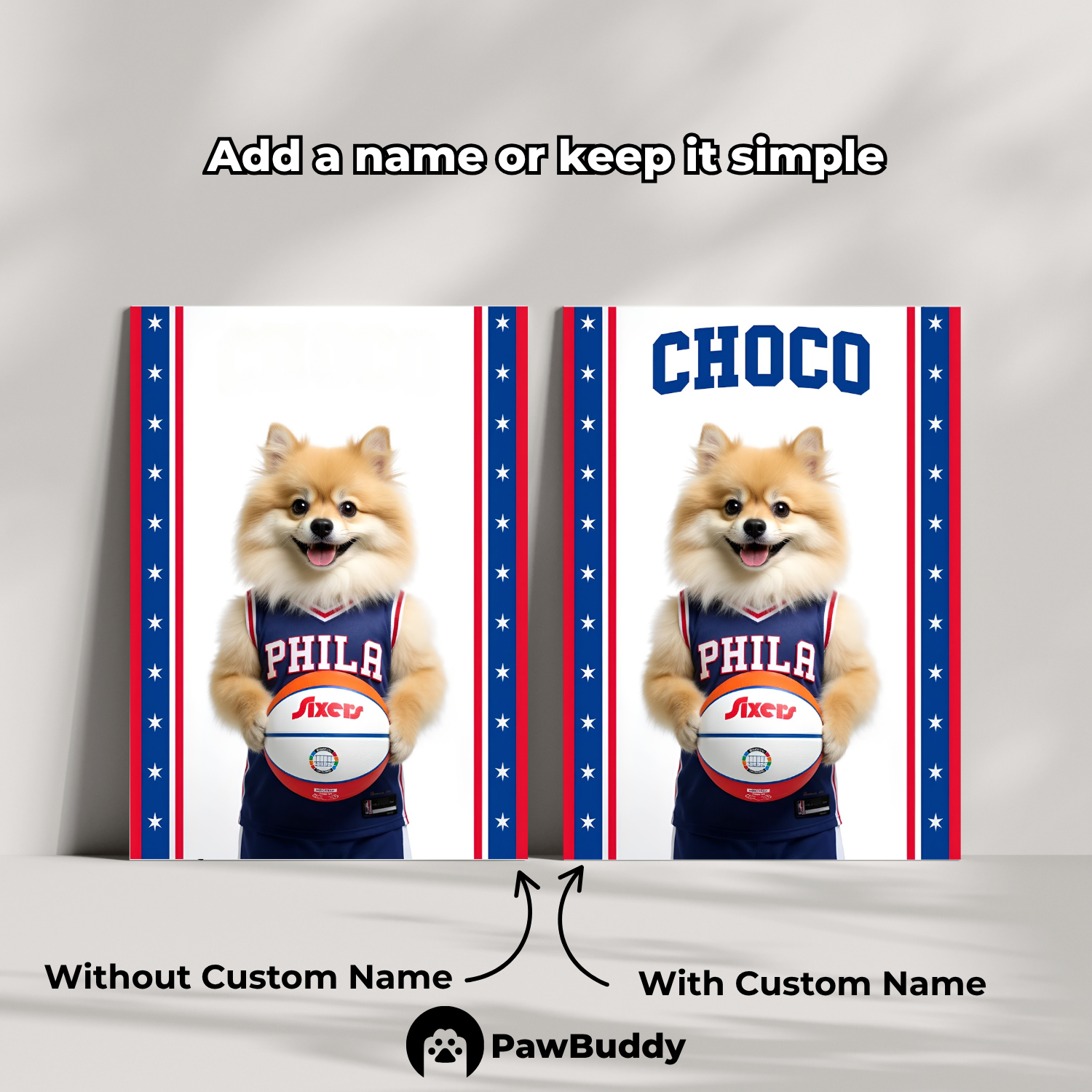 Custom Pet Poster All-Star Spirit Basketball Portrait – Personalized High-Resolution Matte Print for Wall Art, Home Decor, or Unique Sports-Inspired Gifts for Pet Lovers (Frame Not Included)