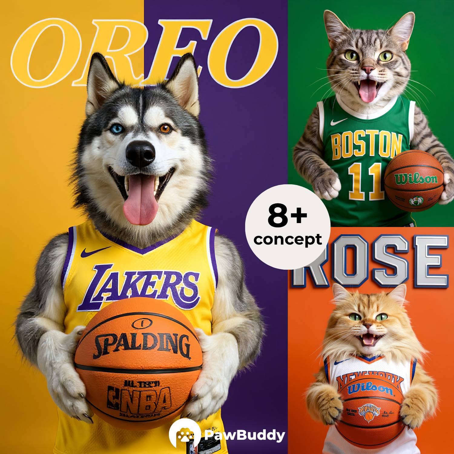 Custom Pet Portrait Basketball All-Star Digital Artwork - Personalized High-Resolution Artwork for Pet Lovers, Perfect for Online Sharing or as a Unique Sport-Themed Keepsake