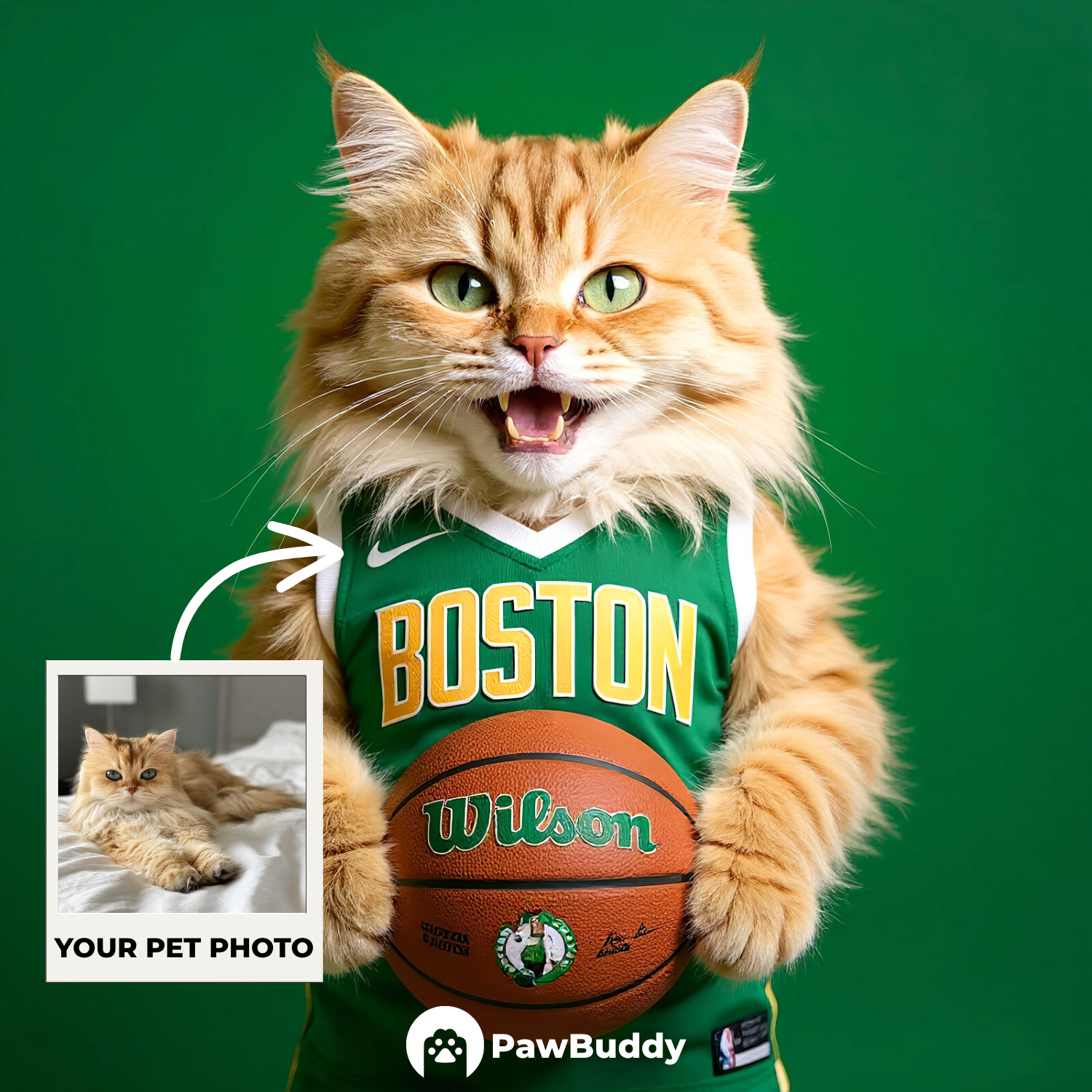 Custom Pet Portrait Basketball All-Star Digital Artwork - Personalized High-Resolution Artwork for Pet Lovers, Perfect for Online Sharing or as a Unique Sport-Themed Keepsake