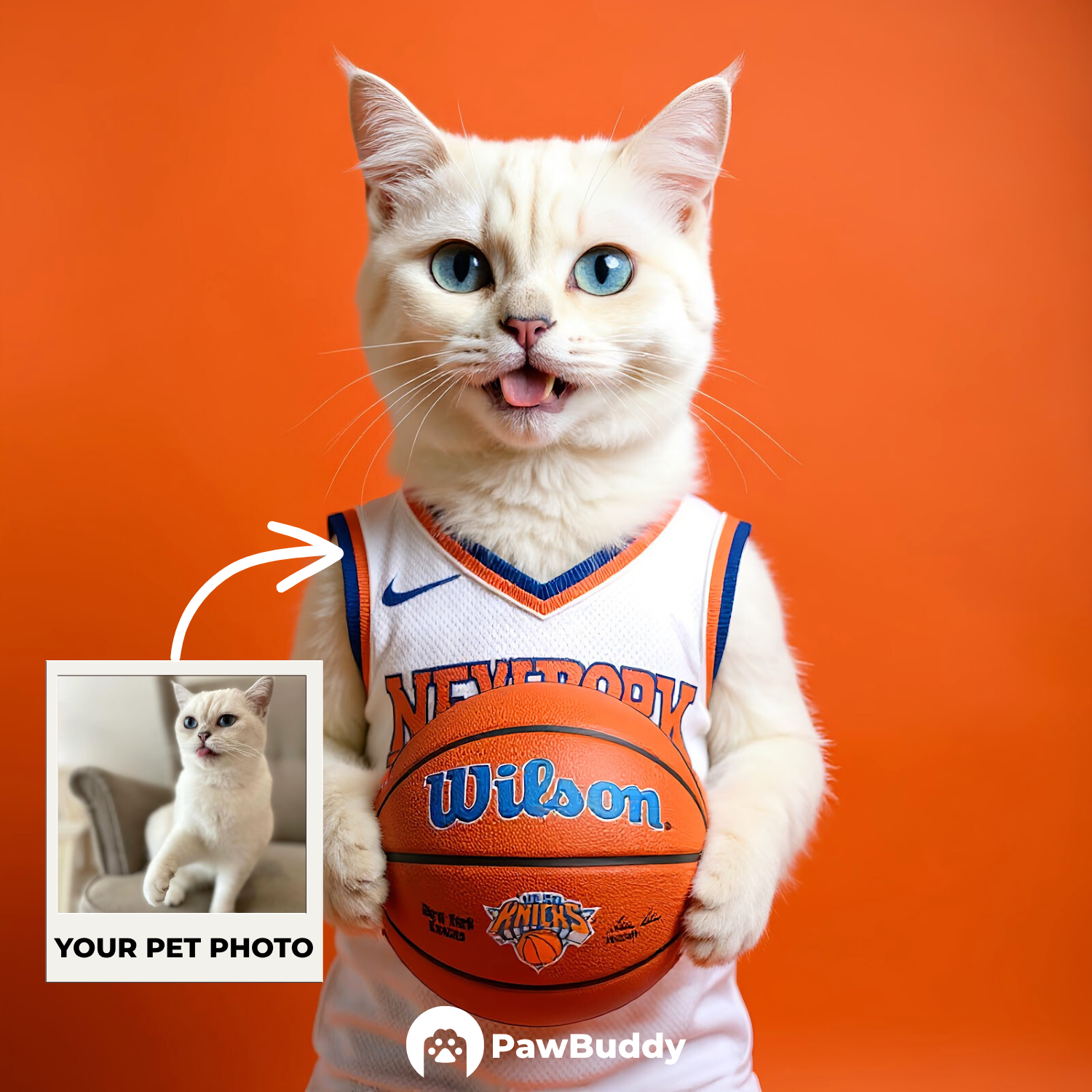 Custom Pet Portrait Basketball All-Star Digital Artwork - Personalized High-Resolution Artwork for Pet Lovers, Perfect for Online Sharing or as a Unique Sport-Themed Keepsake