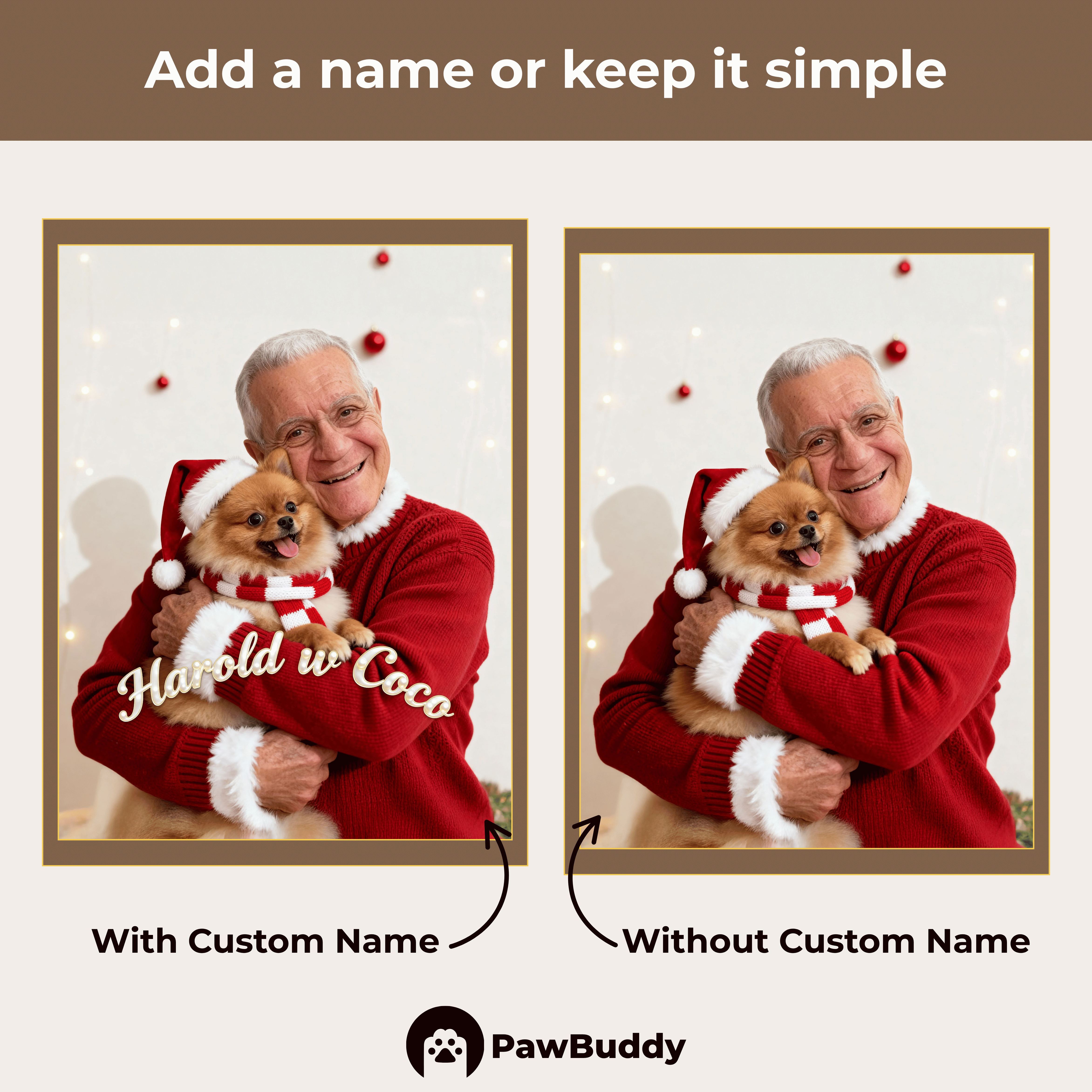 Custom Human & Pet Portrait Cozy Christmas Hug Digital Artwork - Personalized High-Resolution Artwork for Pet Lovers, Perfect for Online Sharing or as a Unique Holiday Keepsake