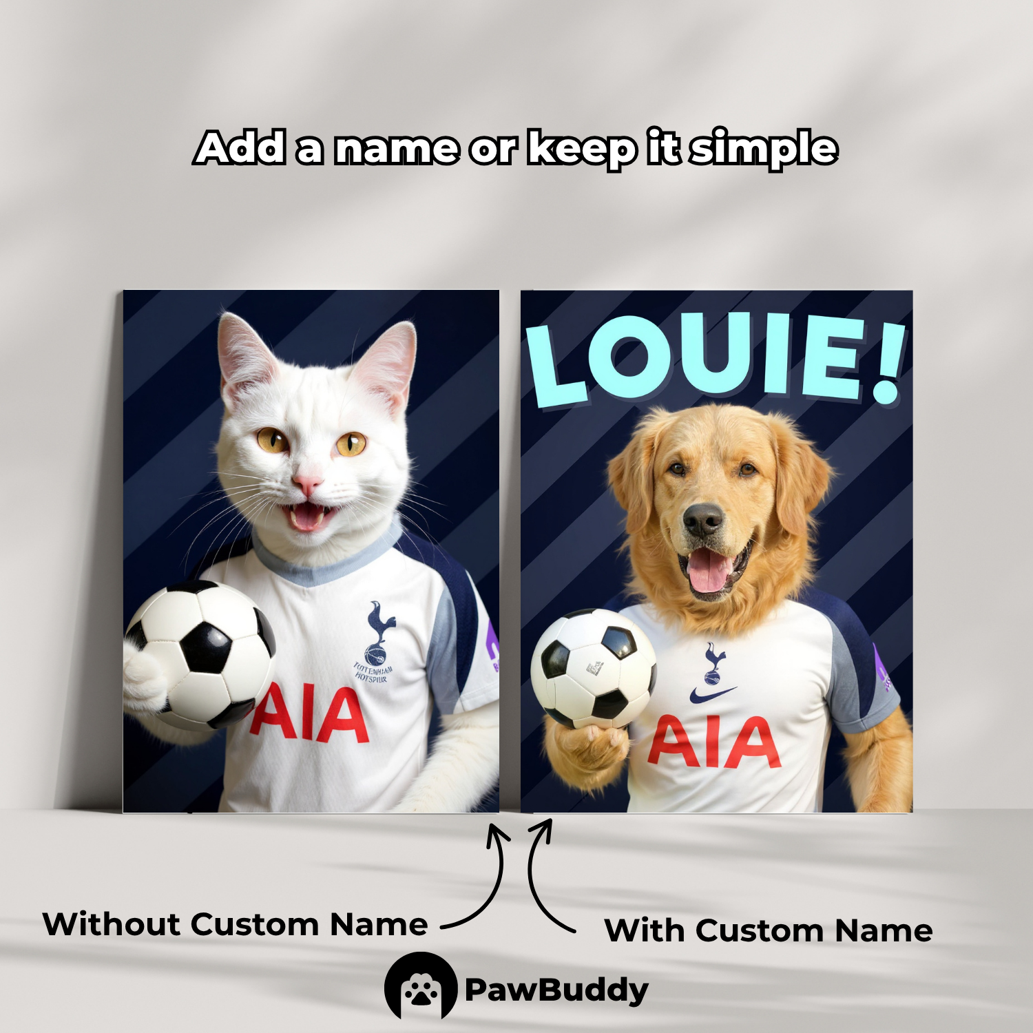 Custom Pet Poster Midnight Defender Soccer Portrait – Personalized High-Resolution Matte Print for Wall Art, Home Decor, or Unique Gifts for Pet Lovers (Frame Not Included)