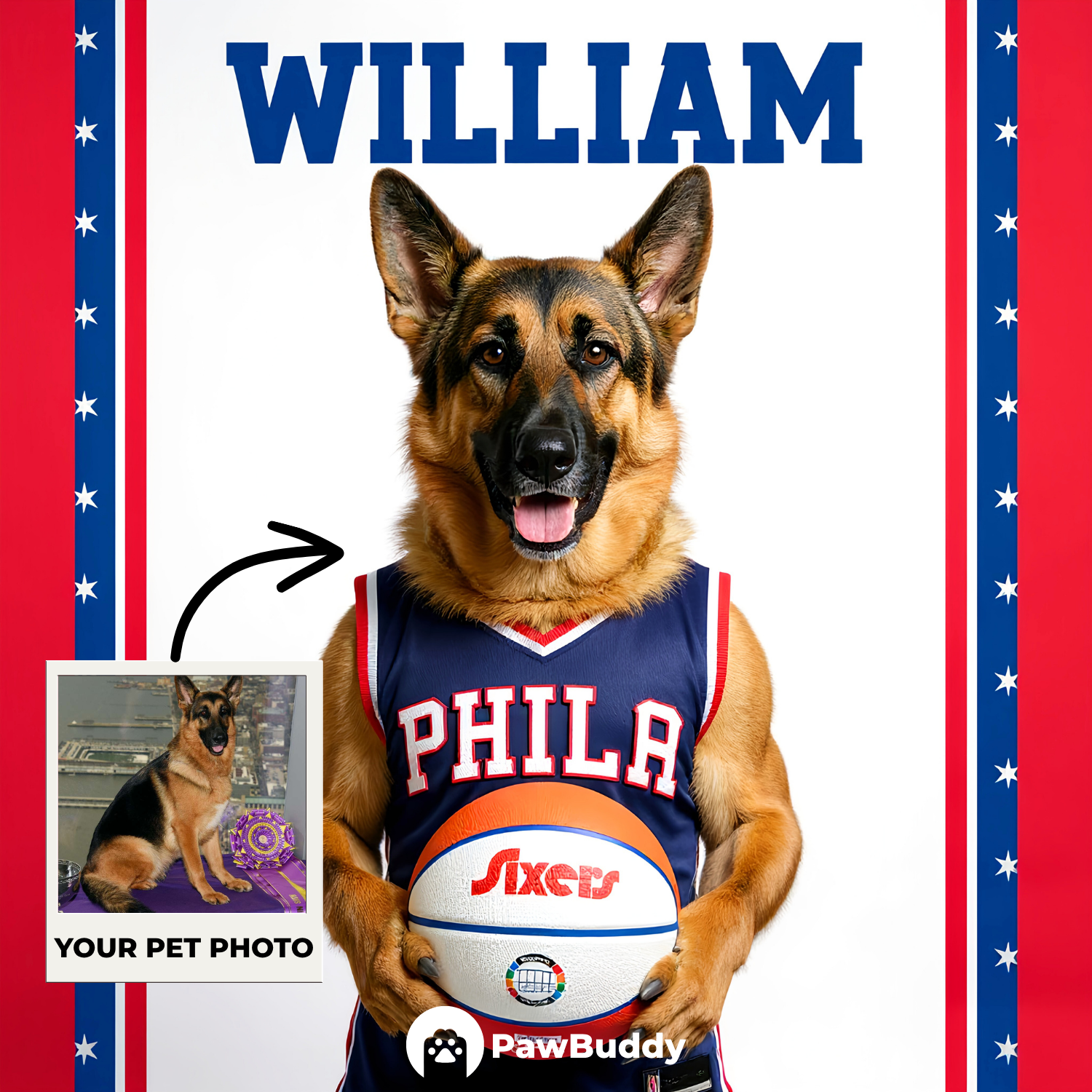 Custom Pet Portrait Basketball All-Star Digital Artwork - Personalized High-Resolution Artwork for Pet Lovers, Perfect for Online Sharing or as a Unique Sport-Themed Keepsake