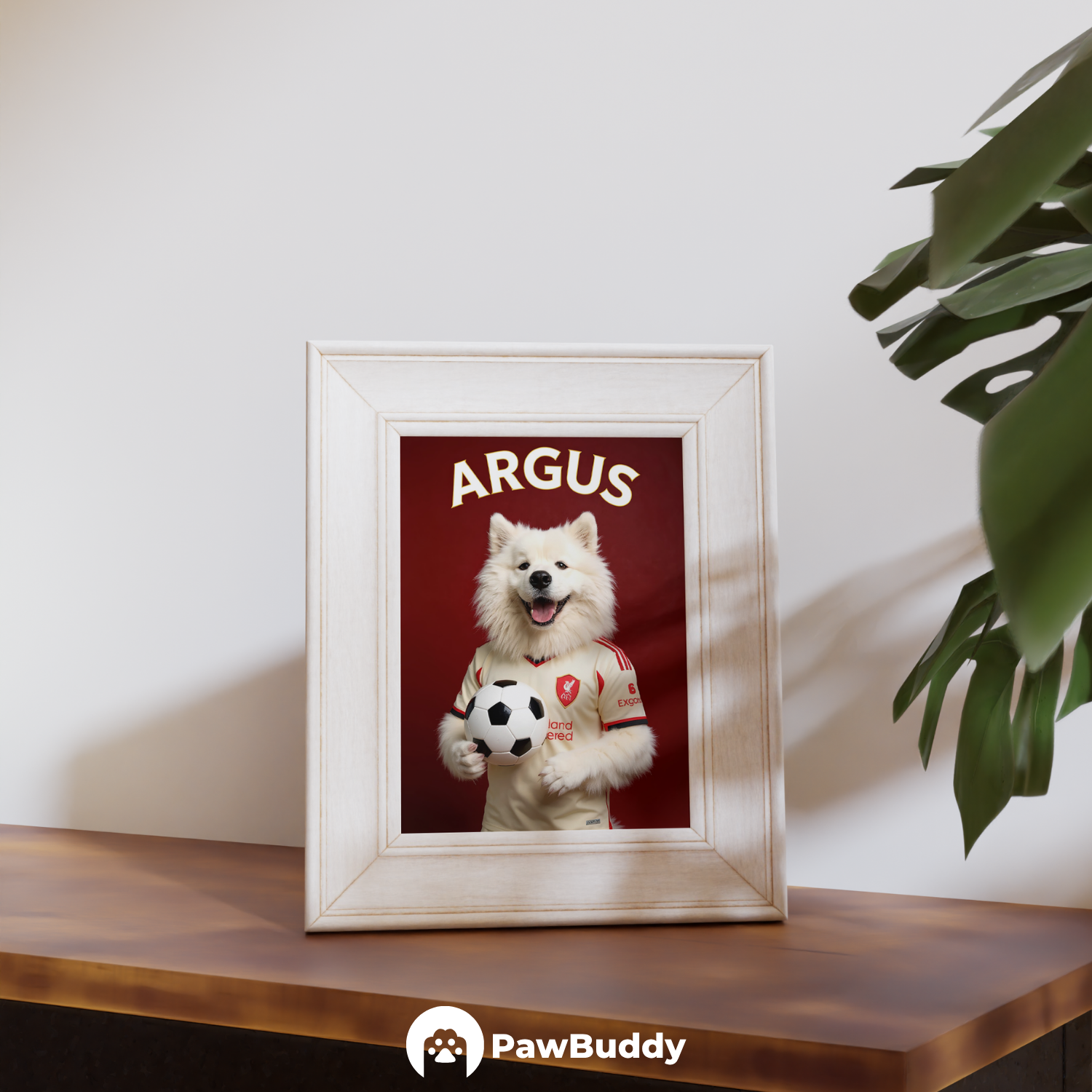 Custom Pet Poster Scarlet Valor Soccer Portrait – Personalized High-Resolution Matte Print for Wall Art, Home Decor, or Unique Gifts for Pet Lovers (Frame Not Included)