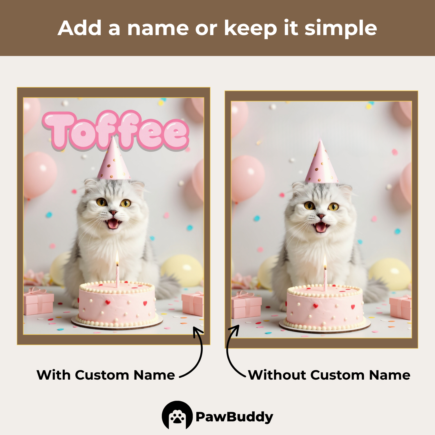 Custom Pet Portrait Blush Delight Birthday Style Digital Artwork - Personalized High-Resolution Artwork for Pet Lovers, Perfect for Online Sharing or as a Unique Celebration-Themed Keepsake
