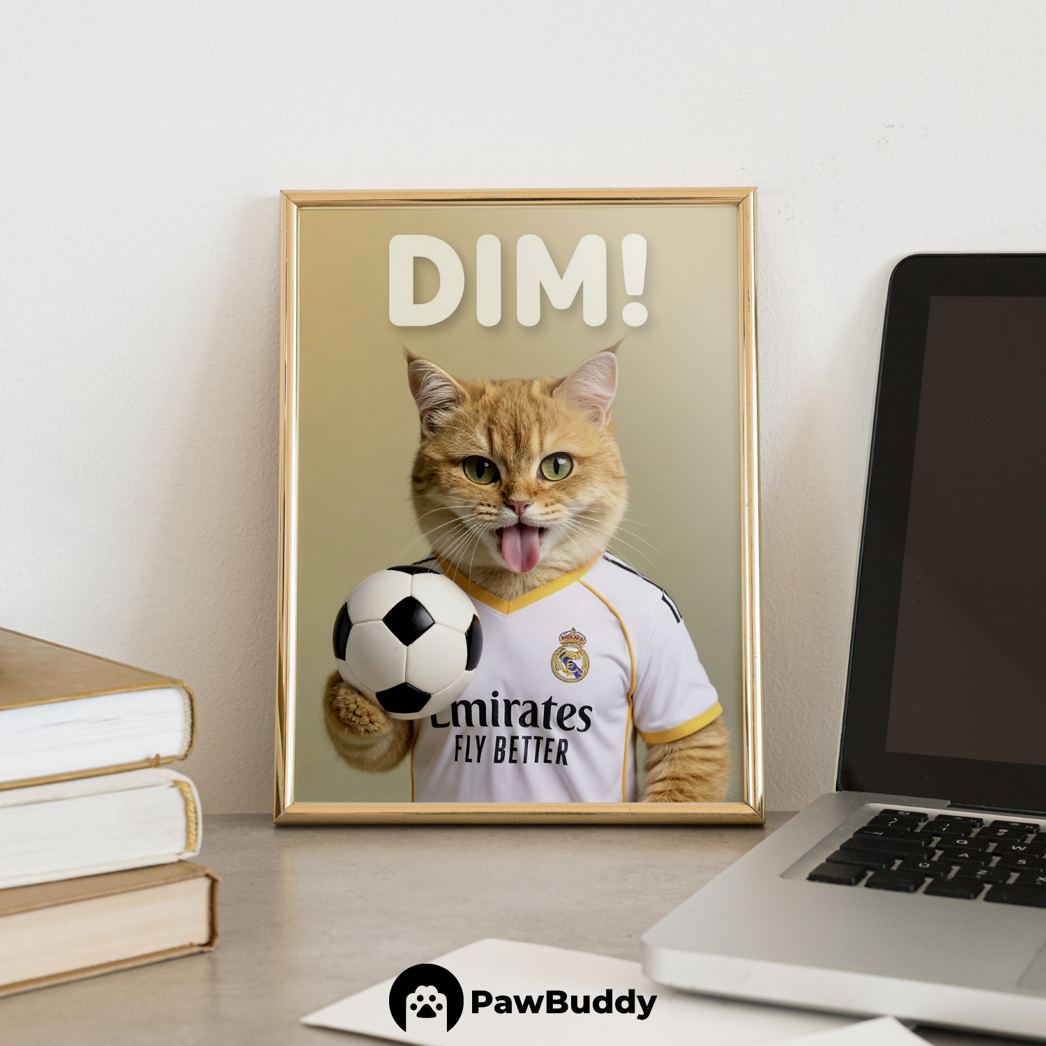 Custom Pet Poster Elegant White Victory Portrait – Personalized High-Resolution Matte Print for Wall Art, Home Decor, or Unique Gifts for Pet Lovers (Frame Not Included)
