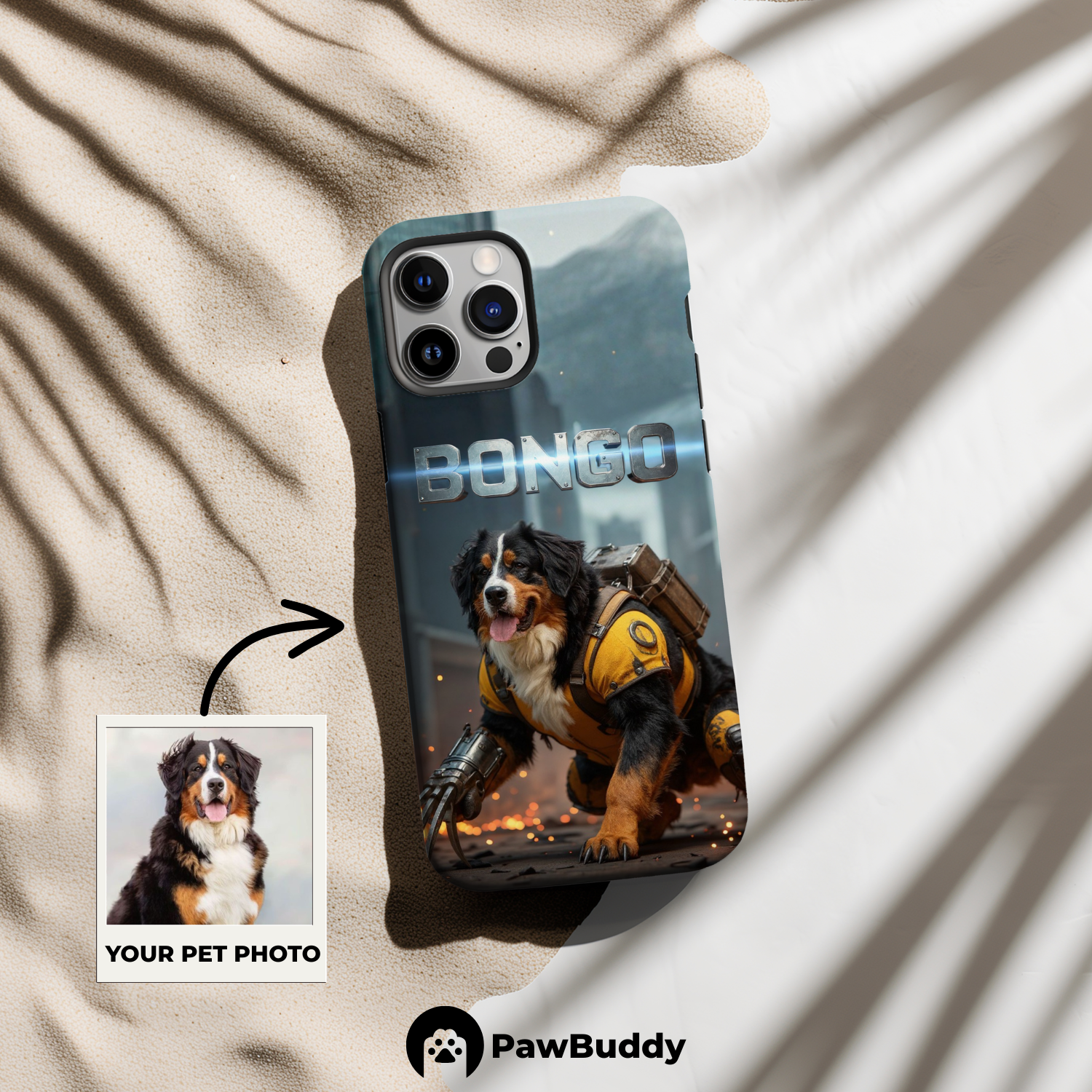 Custom Pet Phone Case for iPhone 11–17, Personalized Hero Claw Warrior Pet Design, Dual-Layer Shockproof PC+TPU Protective Cover with Glossy Wraparound Printing, Unique Gift for Pet Lovers
