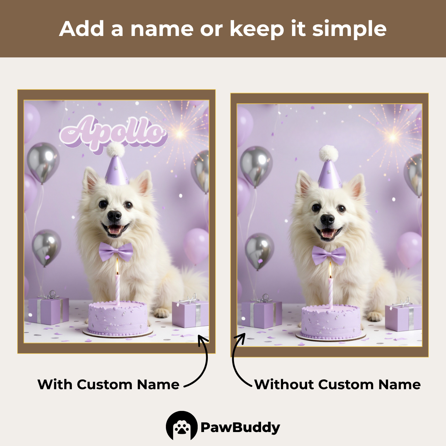 Custom Pet Portrait Lavender Dream Birthday Style Digital Artwork - Personalized High-Resolution Artwork for Pet Lovers, Perfect for Online Sharing or as a Unique Celebration-Themed Keepsake