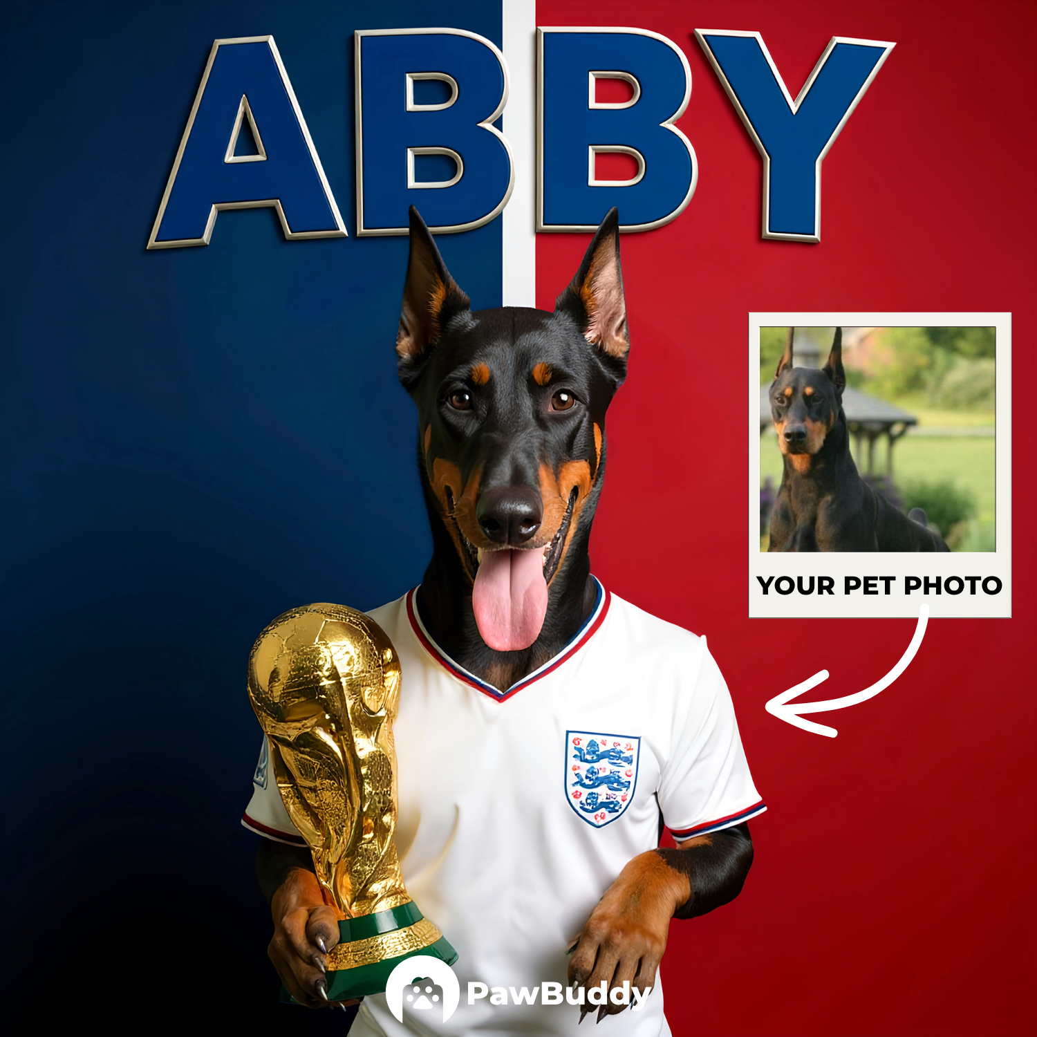 Custom Pet Portrait Soccer Superstar Digital Artwork - Personalized High-Resolution Artwork for Pet Lovers, Perfect for Online Sharing or as a Unique Sport-Themed Keepsake