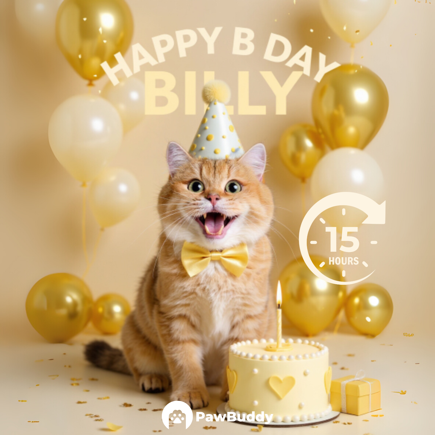 Custom Pet Portrait Sunshine Spark Birthday Style Digital Artwork - Personalized High-Resolution Artwork for Pet Lovers, Perfect for Online Sharing or as a Unique Celebration-Themed Keepsake
