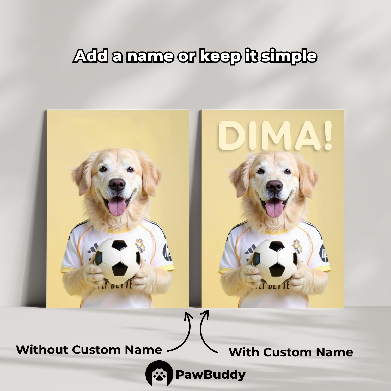 Custom Pet Poster Elegant White Victory Portrait – Personalized High-Resolution Matte Print for Wall Art, Home Decor, or Unique Gifts for Pet Lovers (Frame Not Included)