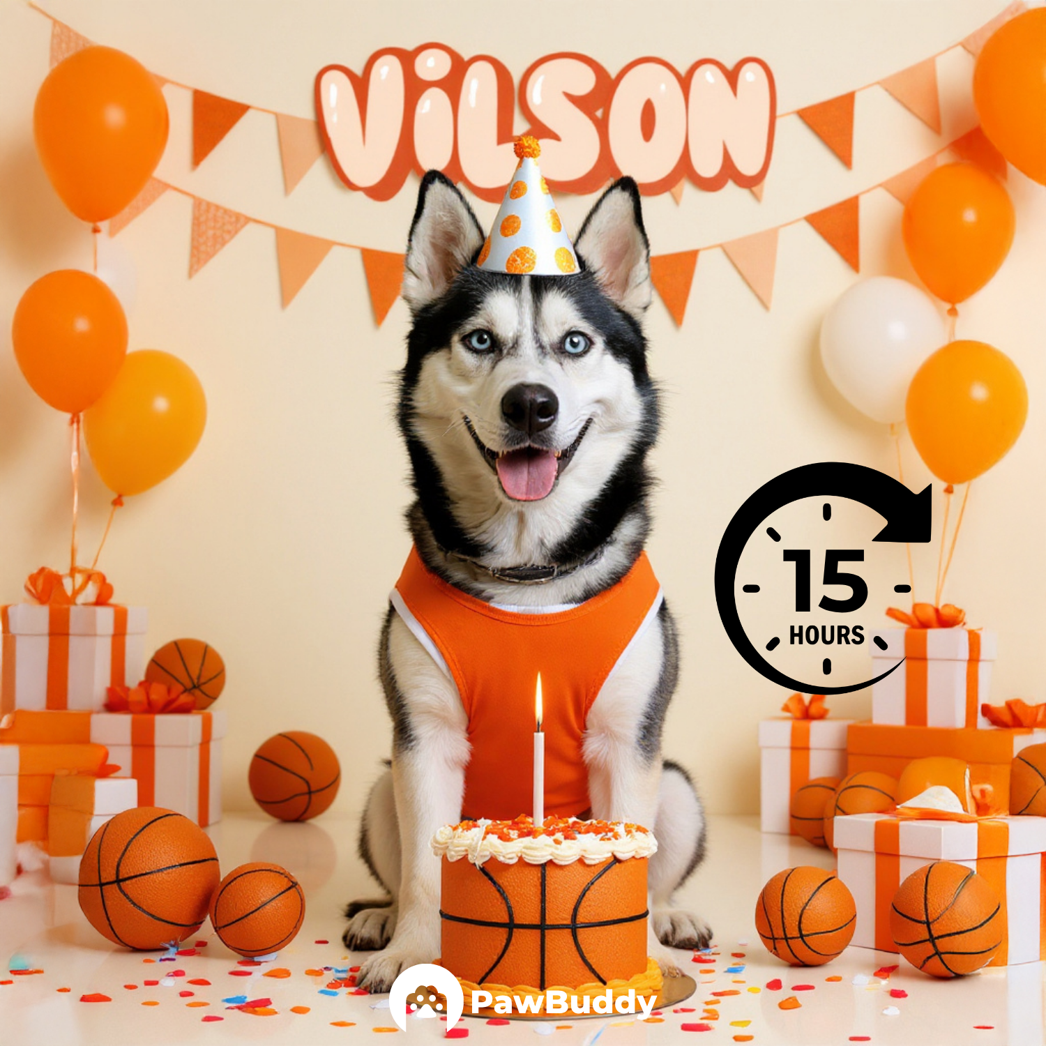 Custom Pet Portrait Slam Dunk Birthday Basketball Style Digital Artwork - Personalized High-Resolution Artwork for Pet Lovers, Perfect for Online Sharing or as a Unique Sports-Themed Keepsake