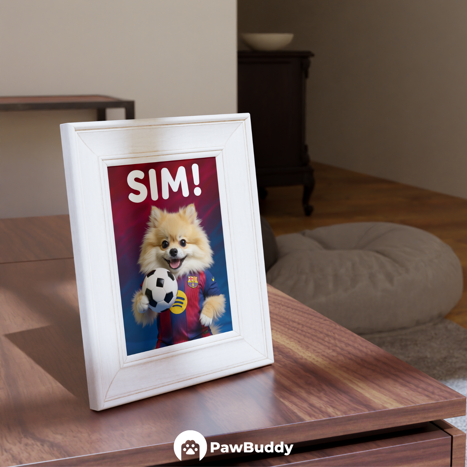 Custom Pet Poster Bold Blue-Red Spirit Portrait – Personalized High-Resolution Matte Print for Wall Art, Home Decor, or Unique Gifts for Pet Lovers (Frame Not Included)