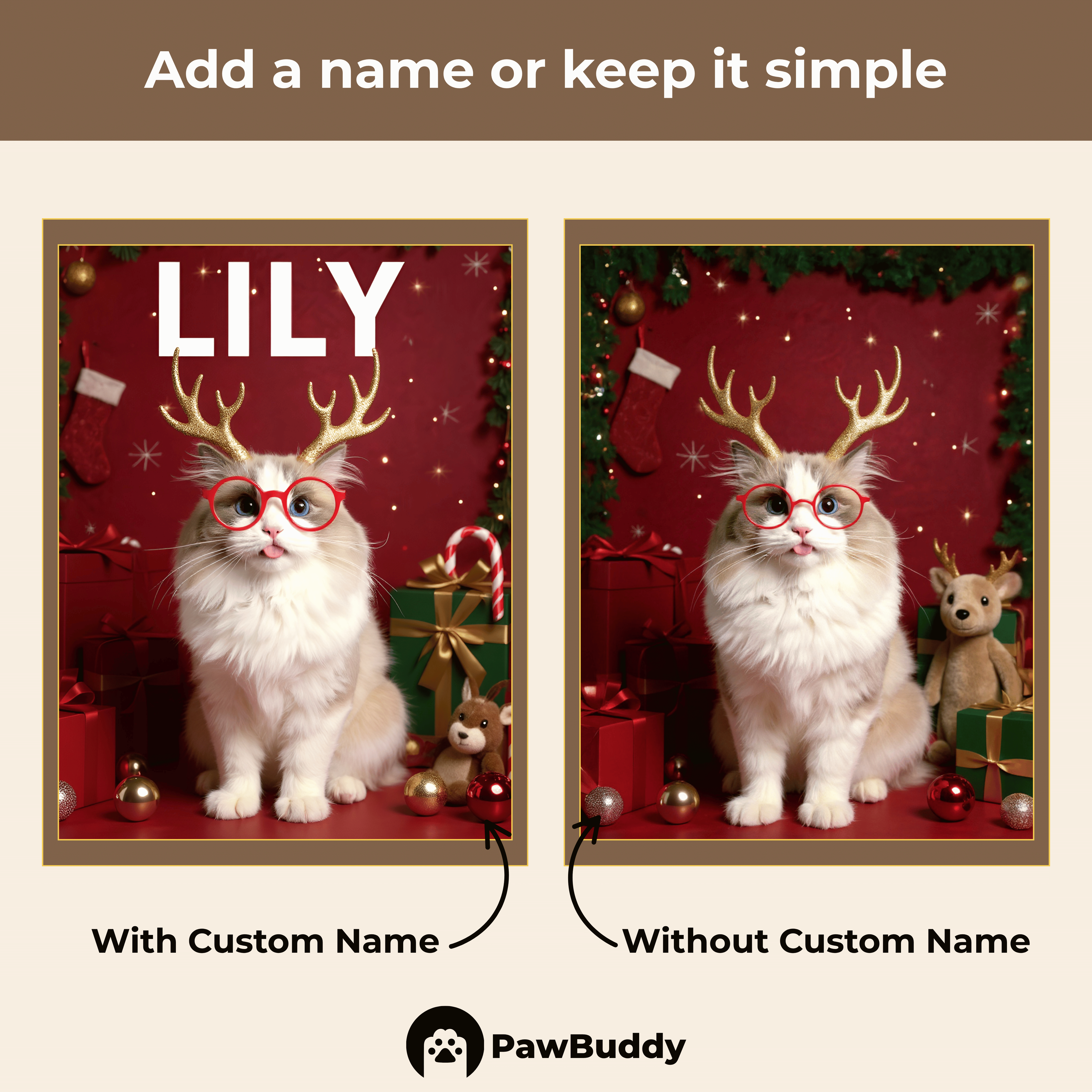 Custom Pet Portrait Festive Red Christmas Style Digital Artwork – Personalized High-Resolution Artwork for Pet Lovers, Perfect for Online Sharing or as a Unique Holiday Keepsake