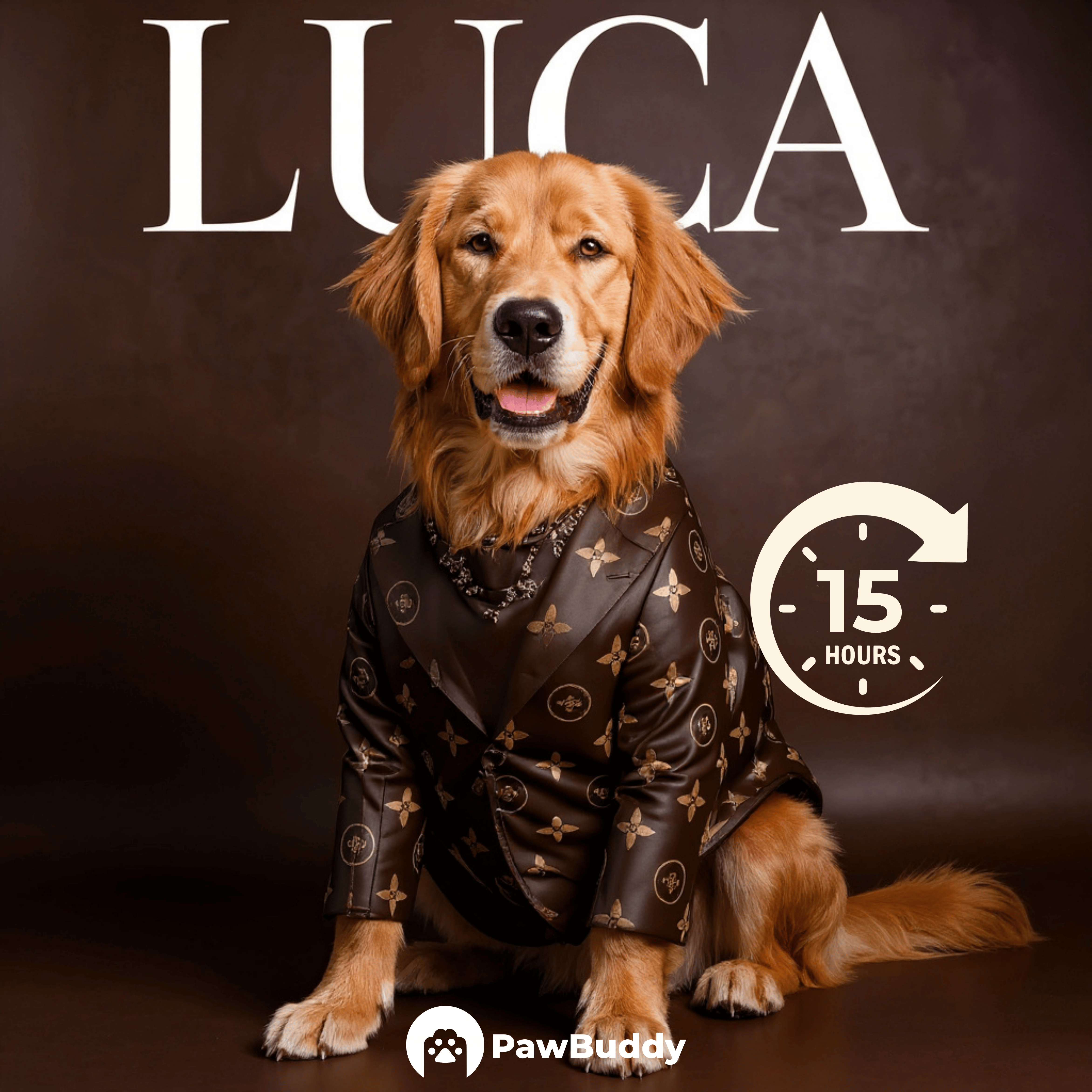 Custom Pet Portrait French Luxury Fashion Couture Style Digital Artwork – Personalized High-Resolution Artwork for Pet Lovers, Perfect for Online Sharing or as a Unique Elegant Keepsake