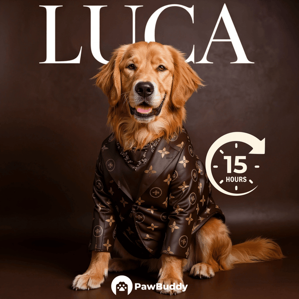 Custom Digital Art French Luxury Fashion Couture Style Pet Portrait – Personalized High-Resolution Artwork for Pet Lovers, Perfect for Online Sharing or as a Unique Elegant Keepsake