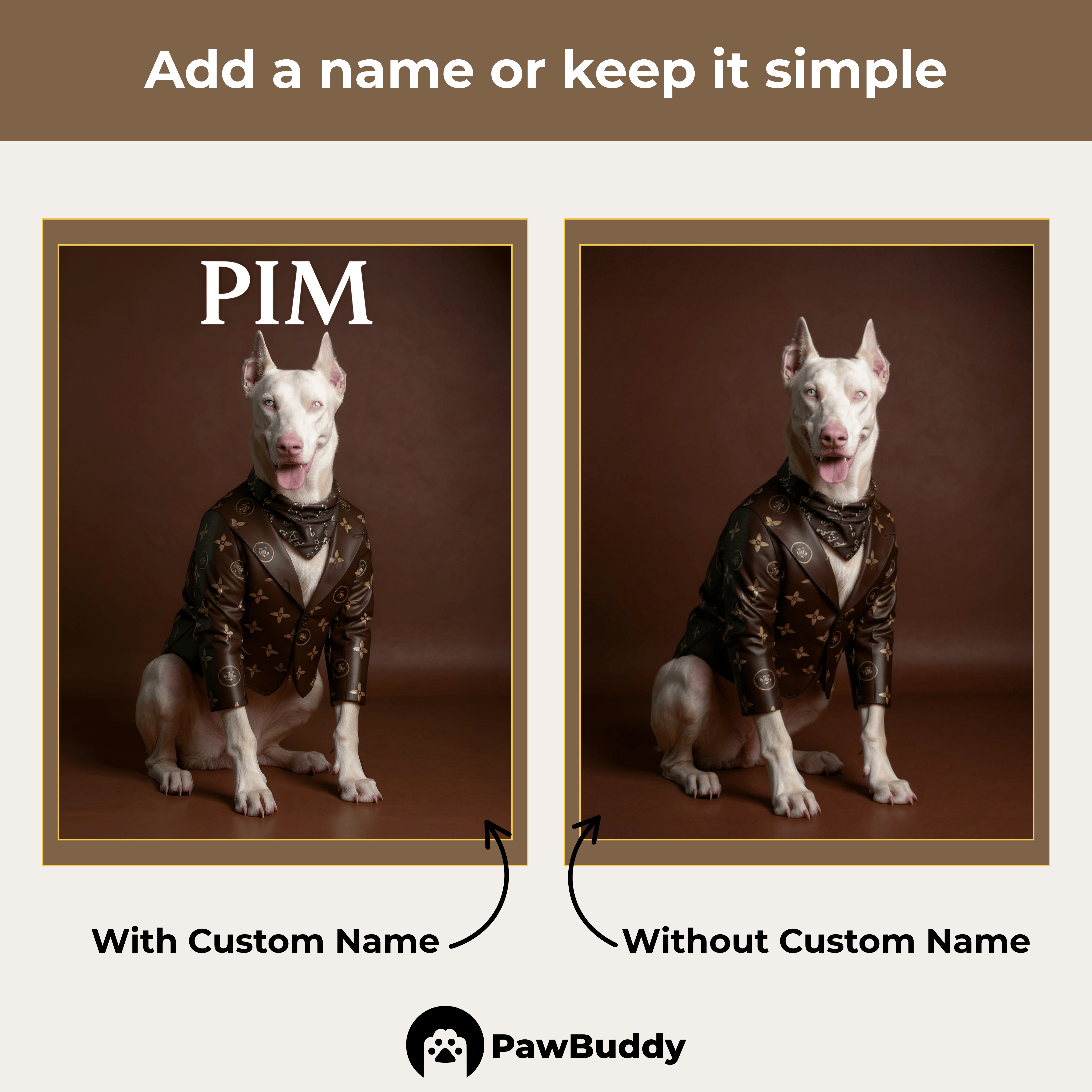 Custom Pet Portrait French Luxury Fashion Couture Style Digital Artwork – Personalized High-Resolution Artwork for Pet Lovers, Perfect for Online Sharing or as a Unique Elegant Keepsake