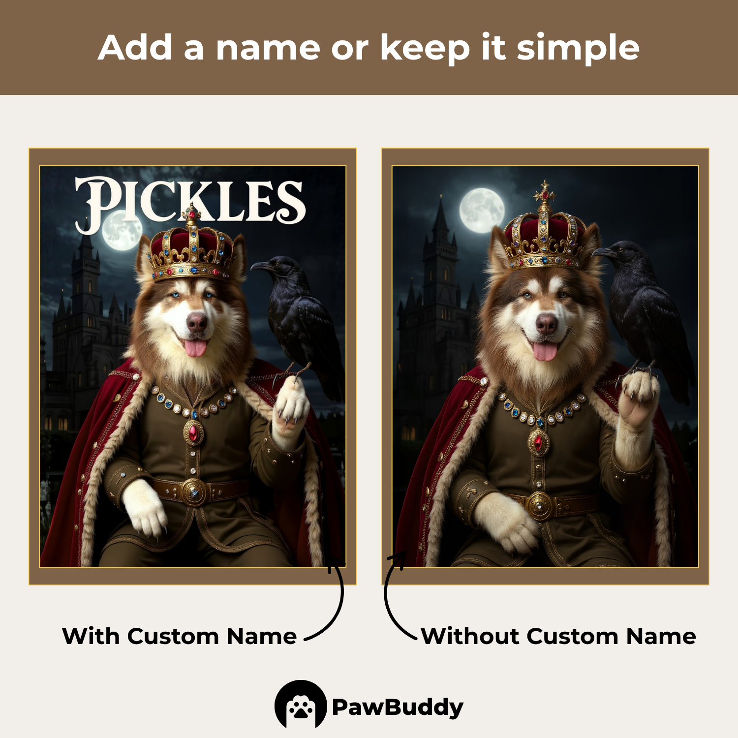 Custom Pet Portrait Gothic Royal Halloween Style Digital Artwork - Personalized High-Resolution Artwork for Pet Lovers, Perfect for Online Sharing or as a Unique Spooky-Themed Keepsake